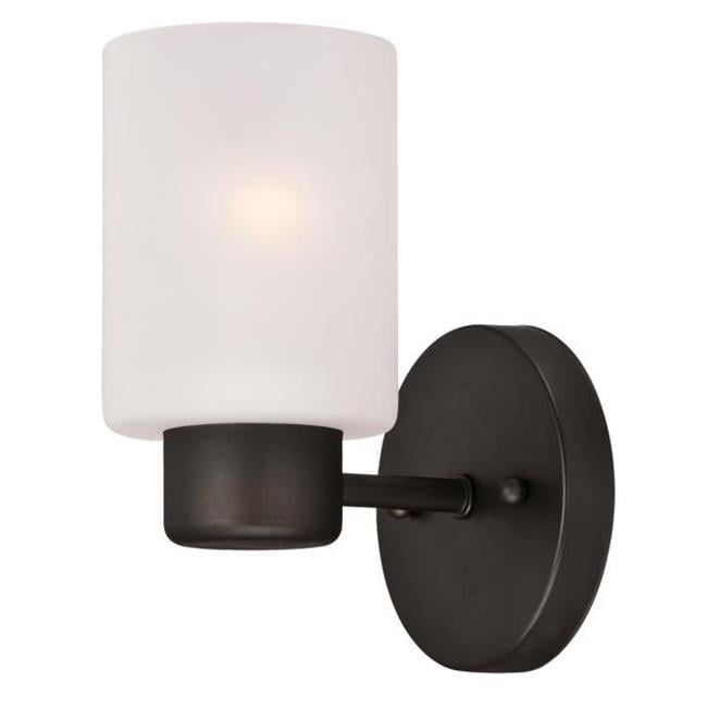 Sylvestre Bronze Wall Sconce with Frosted Glass Shade