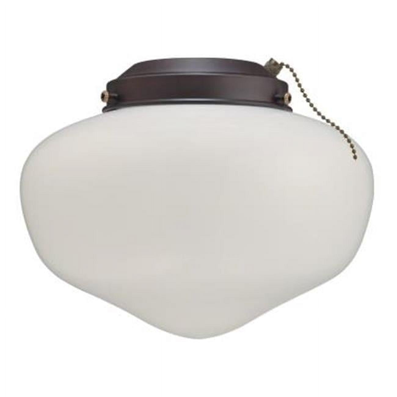 Oil Rubbed Bronze White LED Schoolhouse Ceiling Fan Light Kit