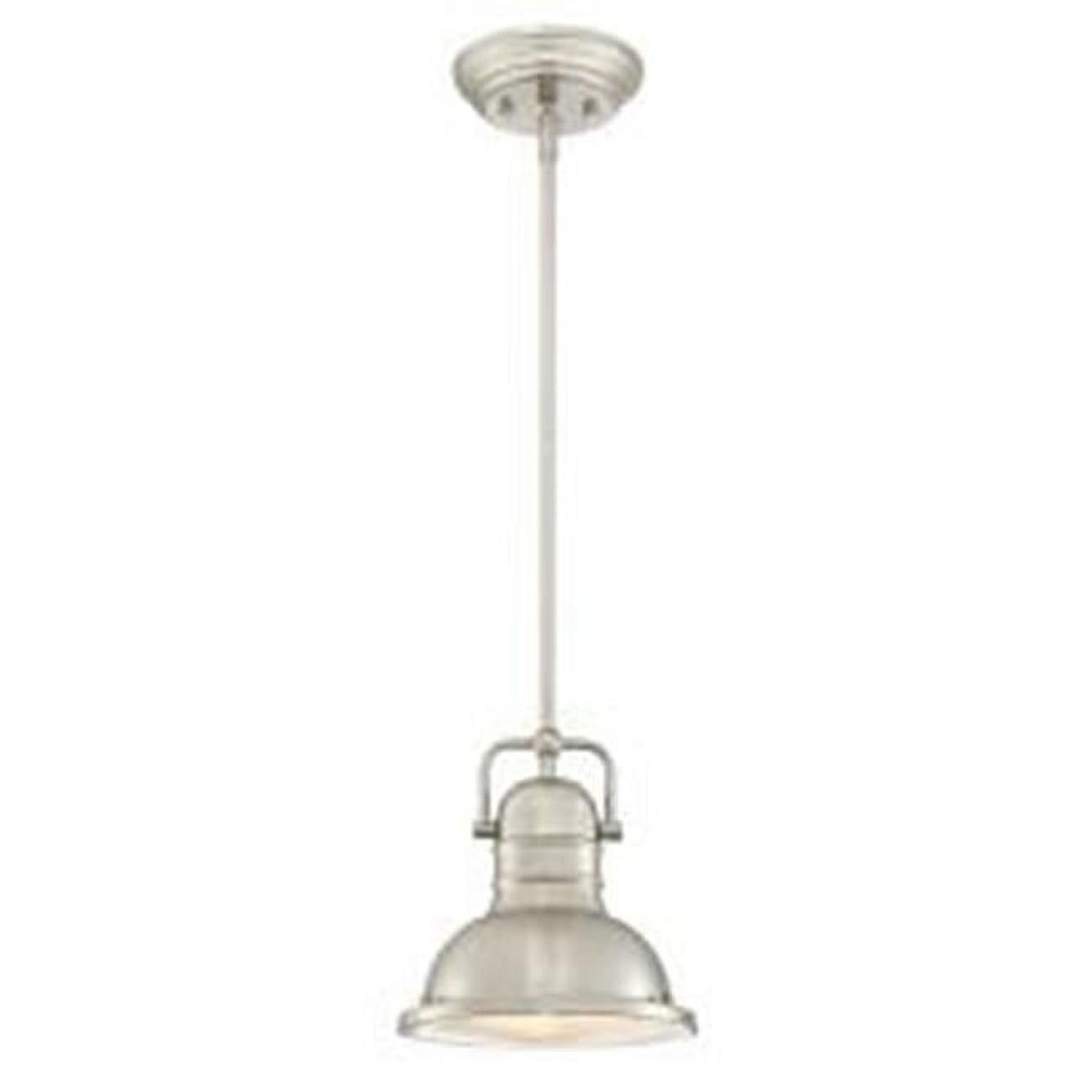 Boswell Vintage Industrial LED Mini Pendant in Brushed Nickel