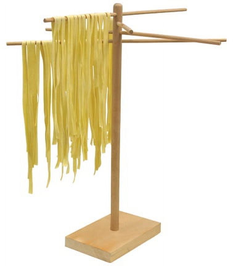 Weston Bamboo Pasta Drying Rack with 10 Arms, 17 Inches Tall