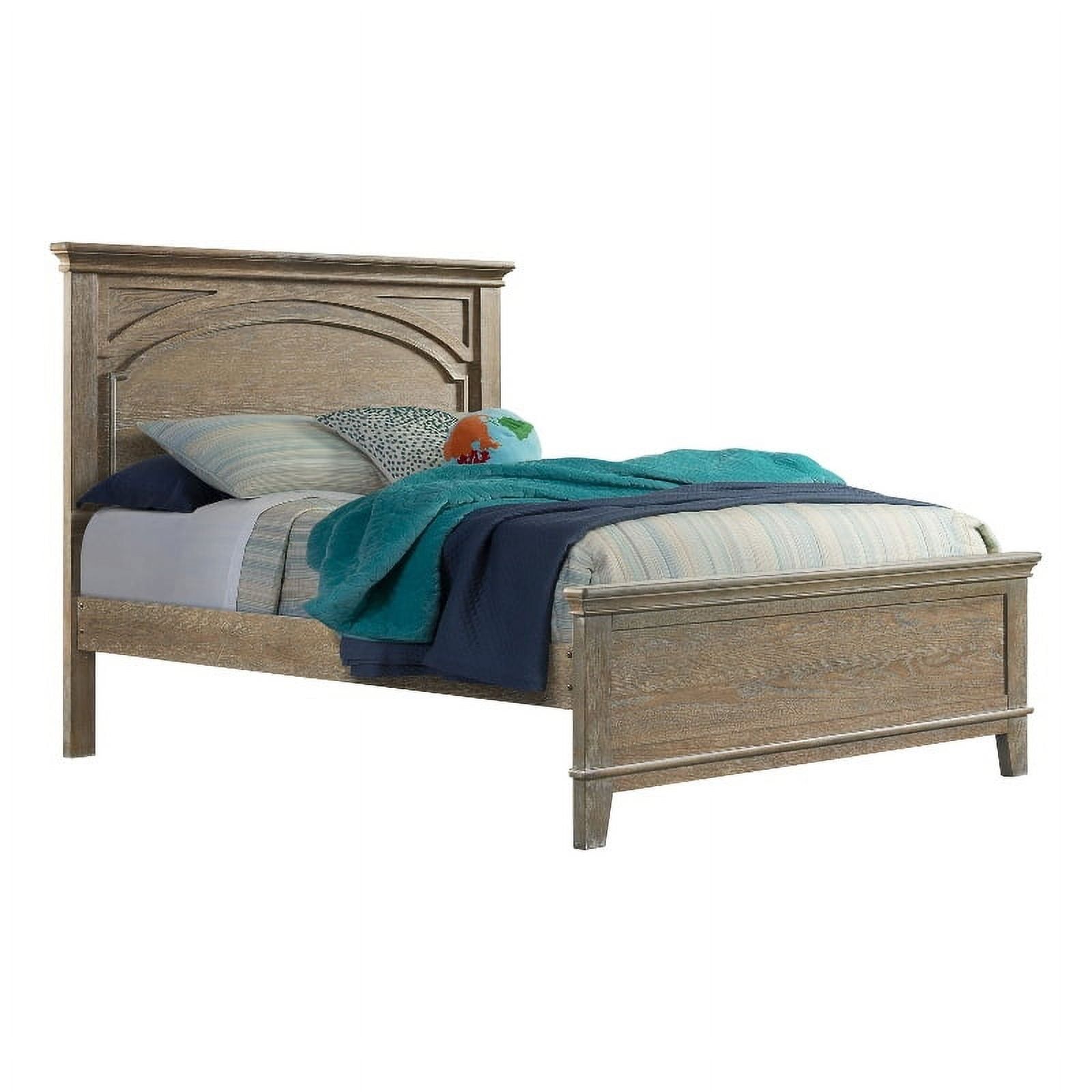 Leland Sandwash Metal Frame Full Platform Bed with Antique Details