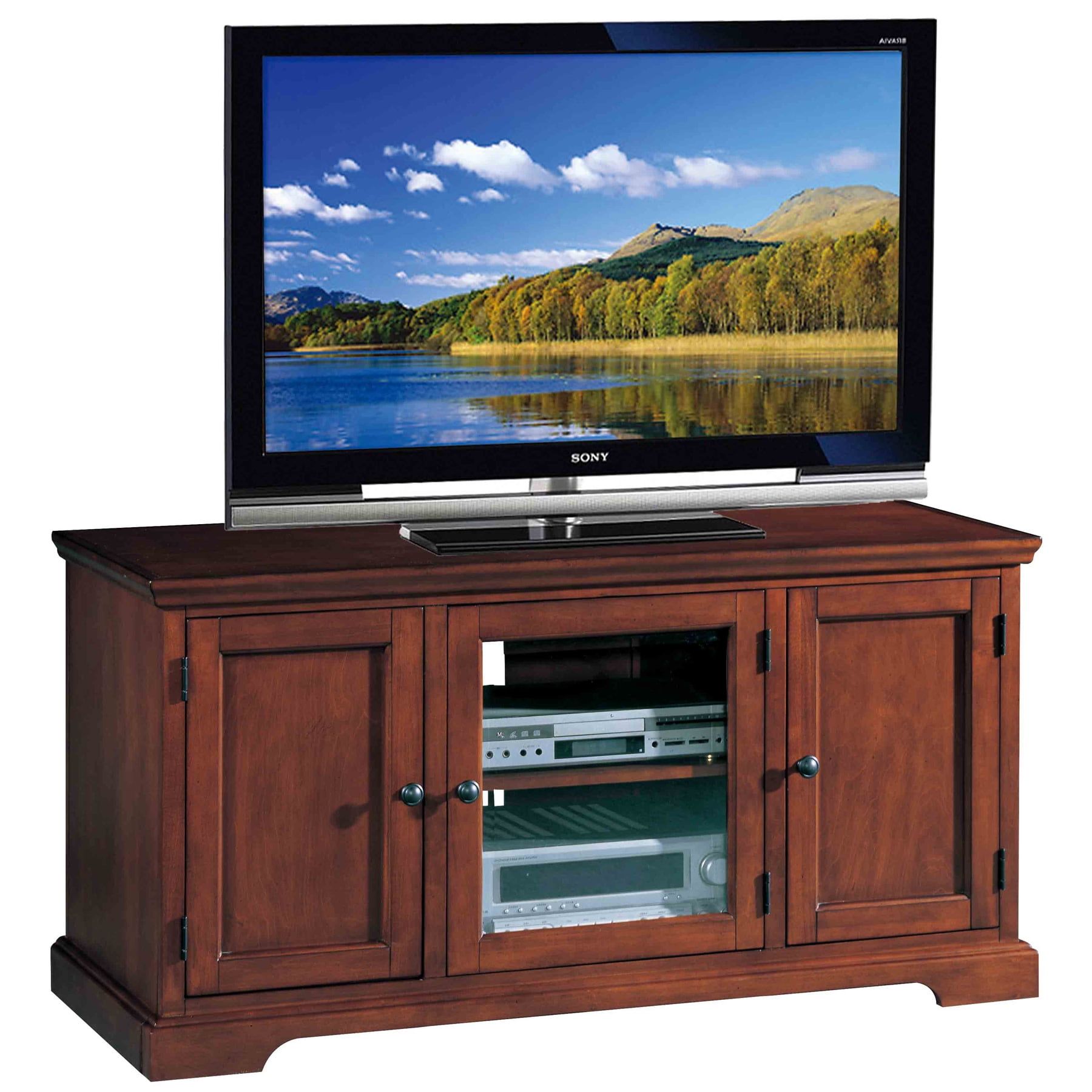 Westwood Brown Cherry 50" TV Stand with Cabinet Storage