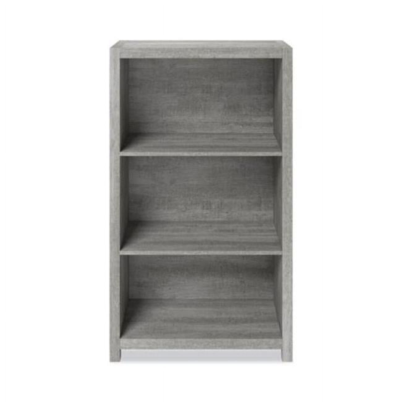 Smoked Ash Rustic Gray 48" Adjustable 3-Shelf Bookcase