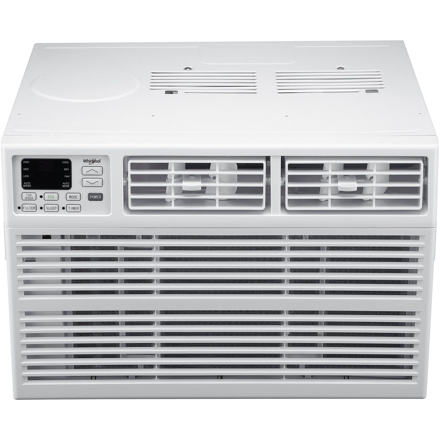 White Digital Window-Mounted Air Conditioner with Remote Control