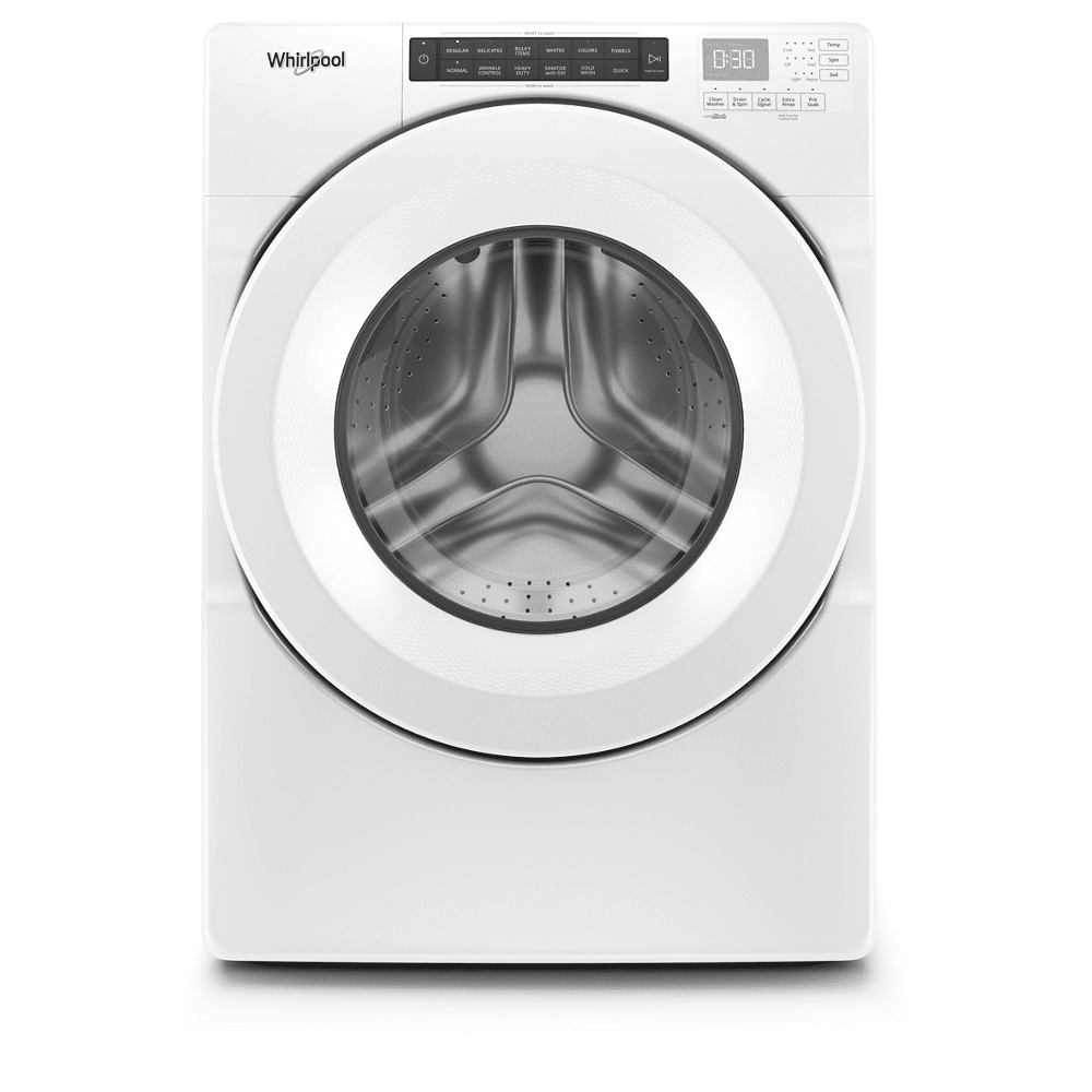 White High Efficiency Electric Front Loading Washing Machine