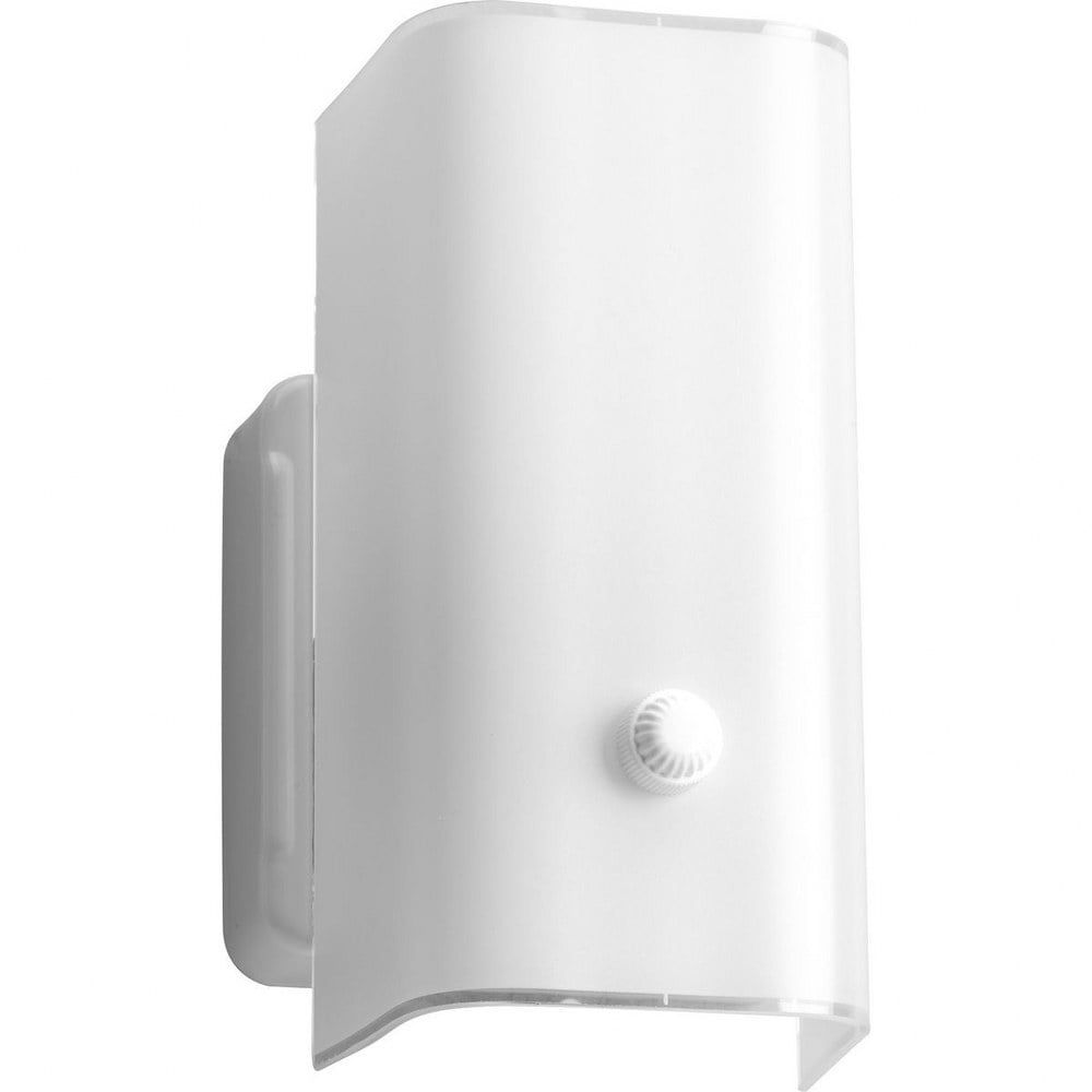 White Glass Dimmable One-Light Wall Sconce