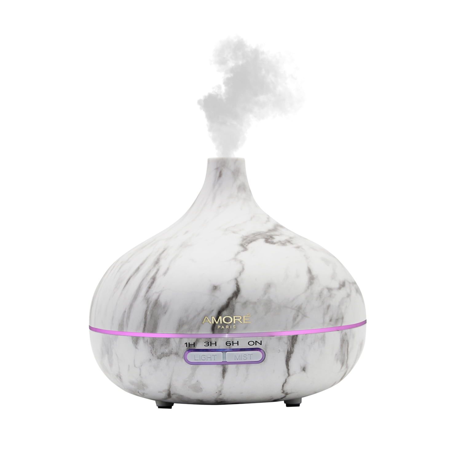 White Marble Ultrasonic Essential Oil Diffuser with LED Light