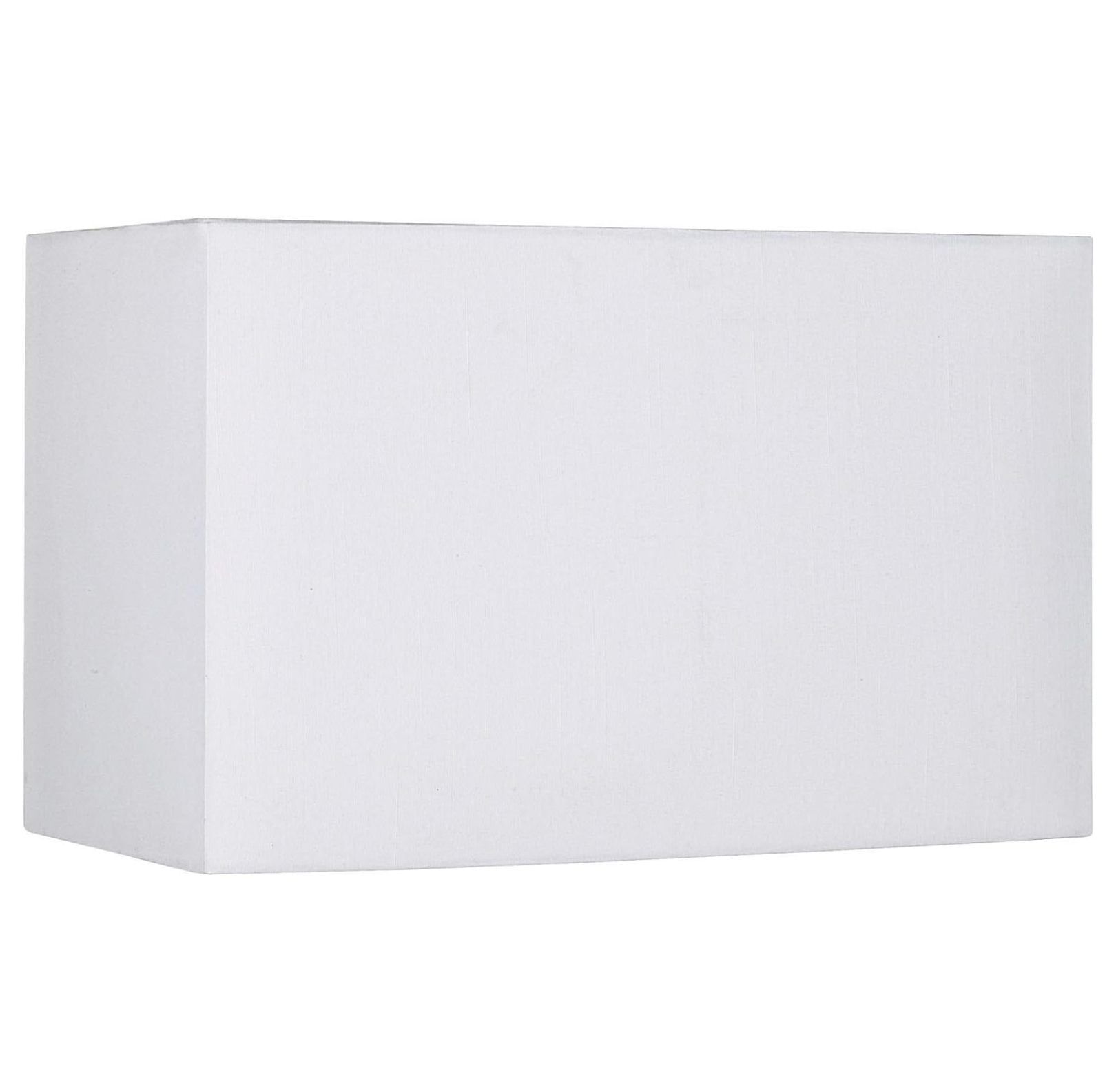 White Linen Rectangular Contemporary Pendant Lamp Shade