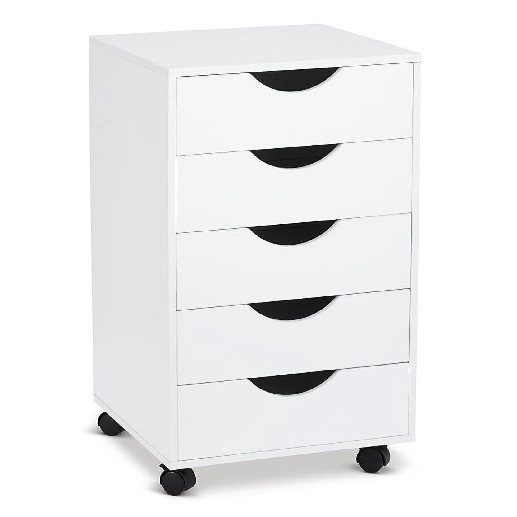 White Modular Mobile Chest with Locking Casters