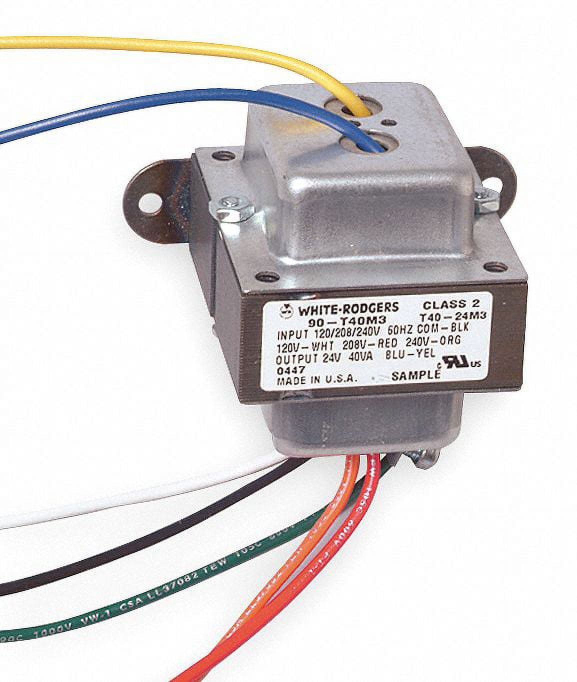 White-Rodgers 40VA Class 2 Transformer with Multi Mount Plate