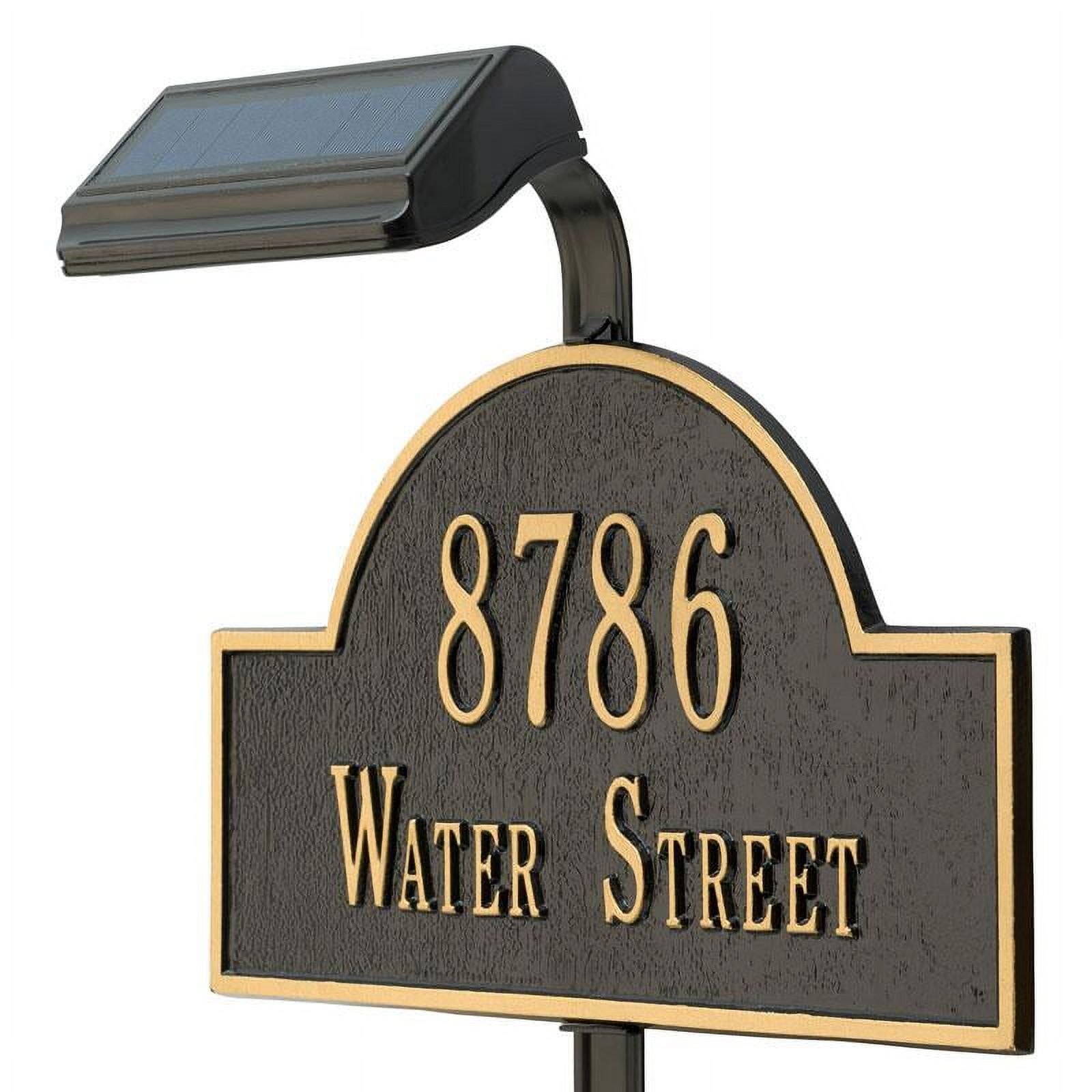 Black Solar LED Lamp with Extender for Lawn Signs