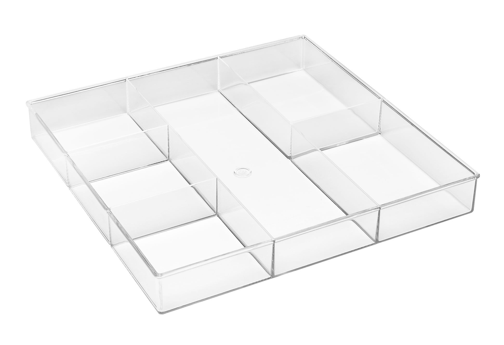 Clear 6-Section Resin Drawer Organizer