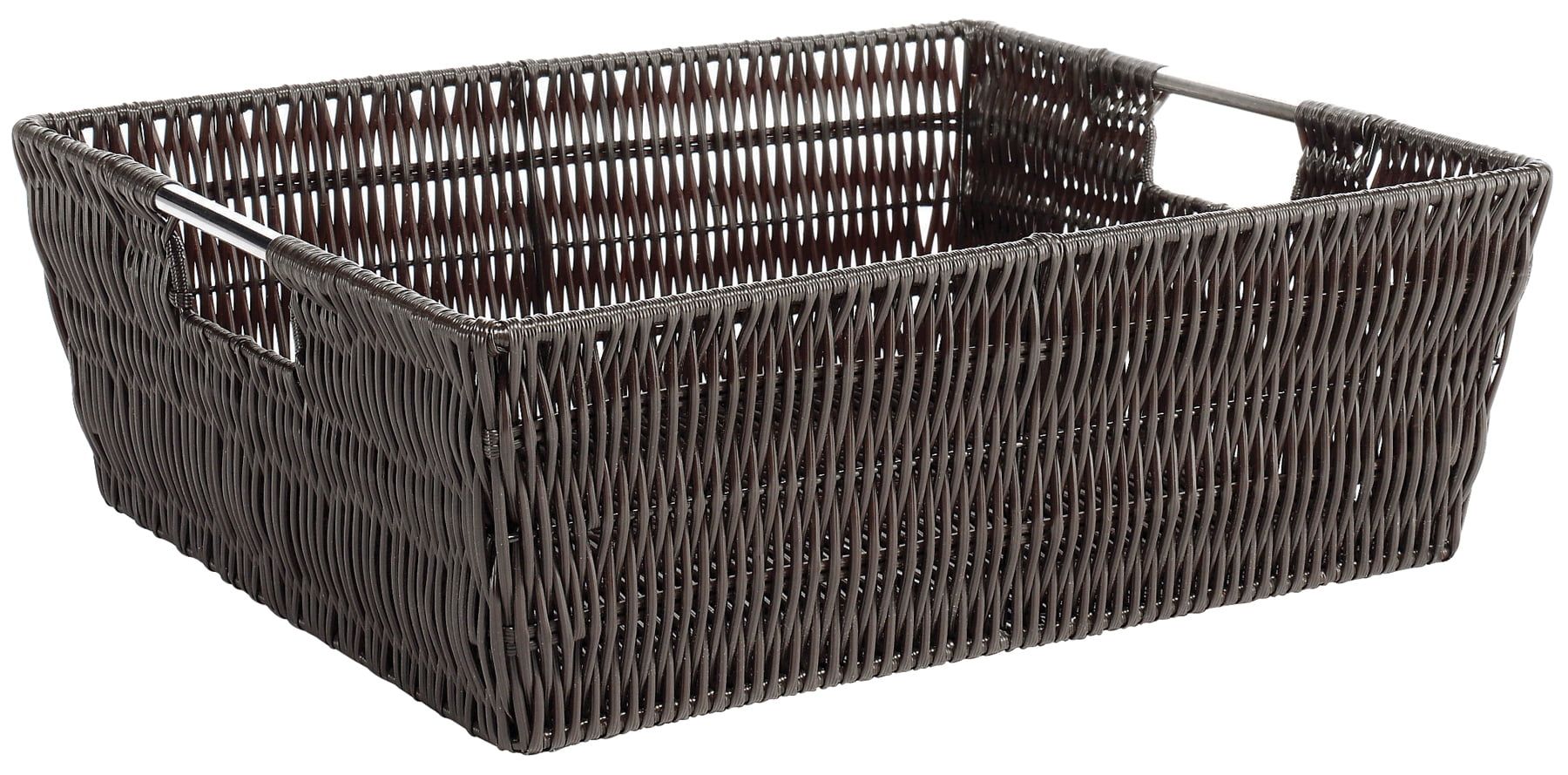 Whitmor Brown Woven Plastic Rectangular Storage Bin