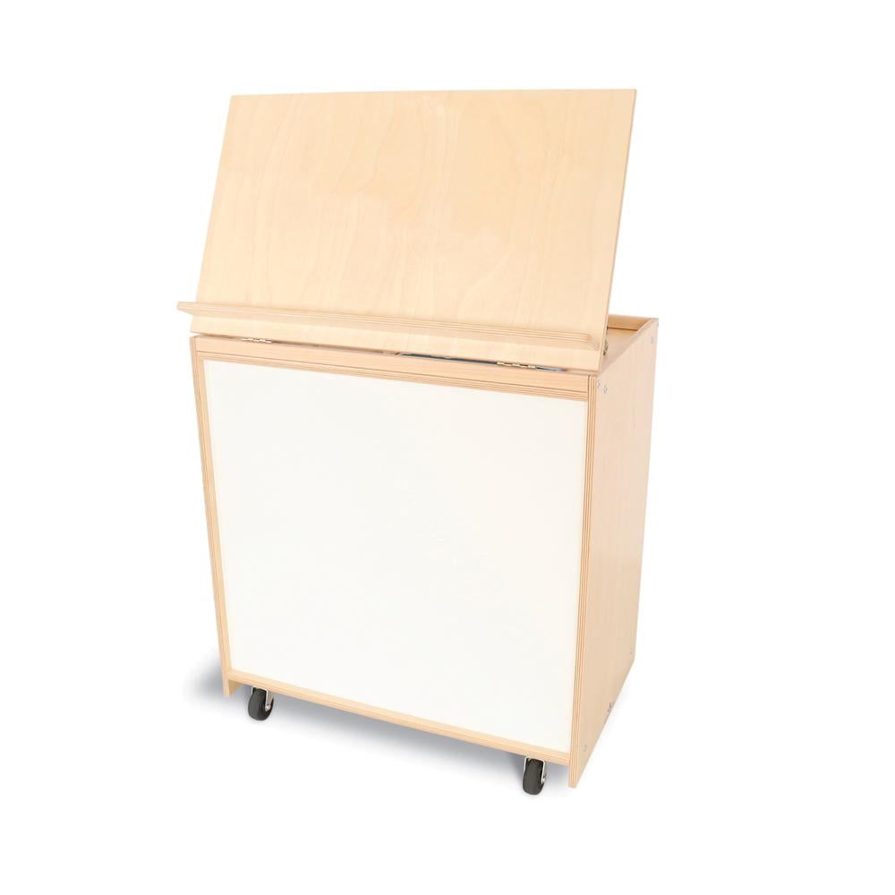 Birch Natural UV Big Book Display with Clear Bin