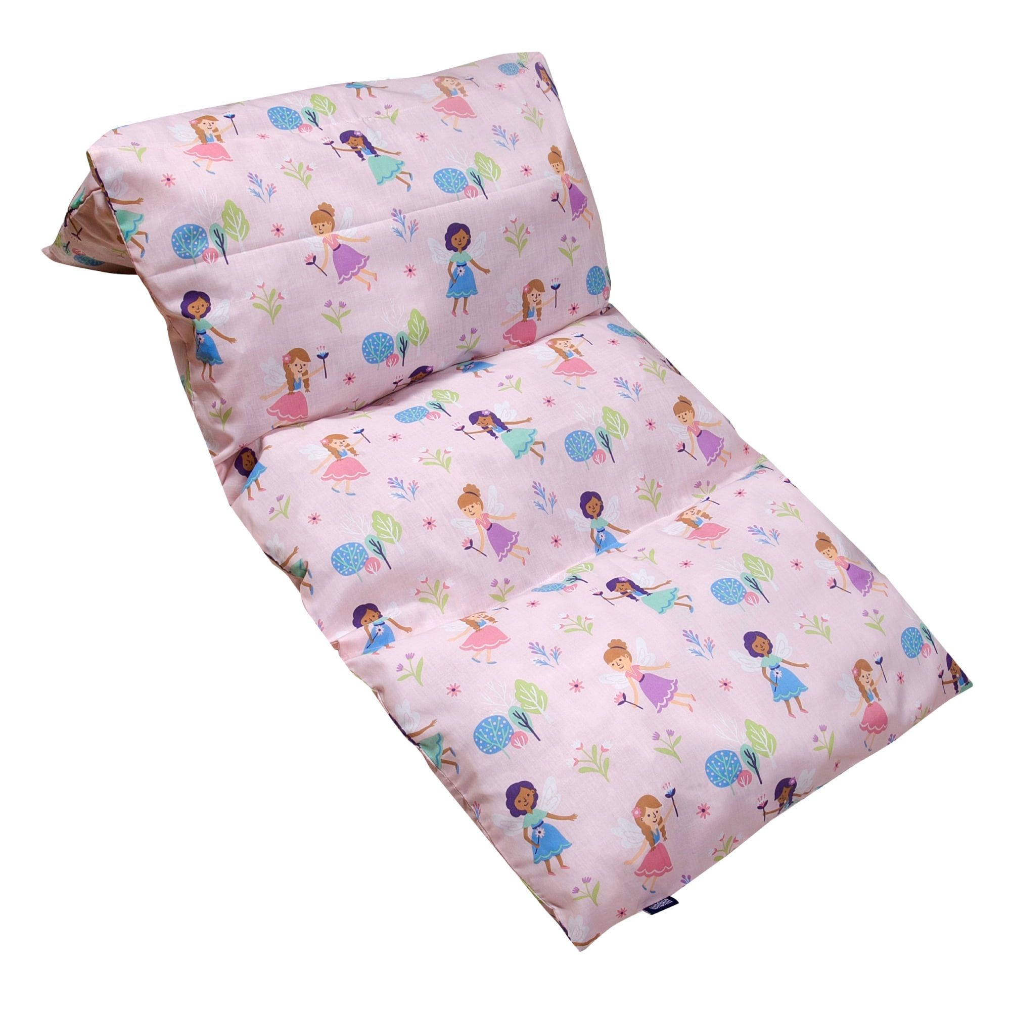 Fairy Garden Pink Kids Pillow Lounger with Envelope Closure