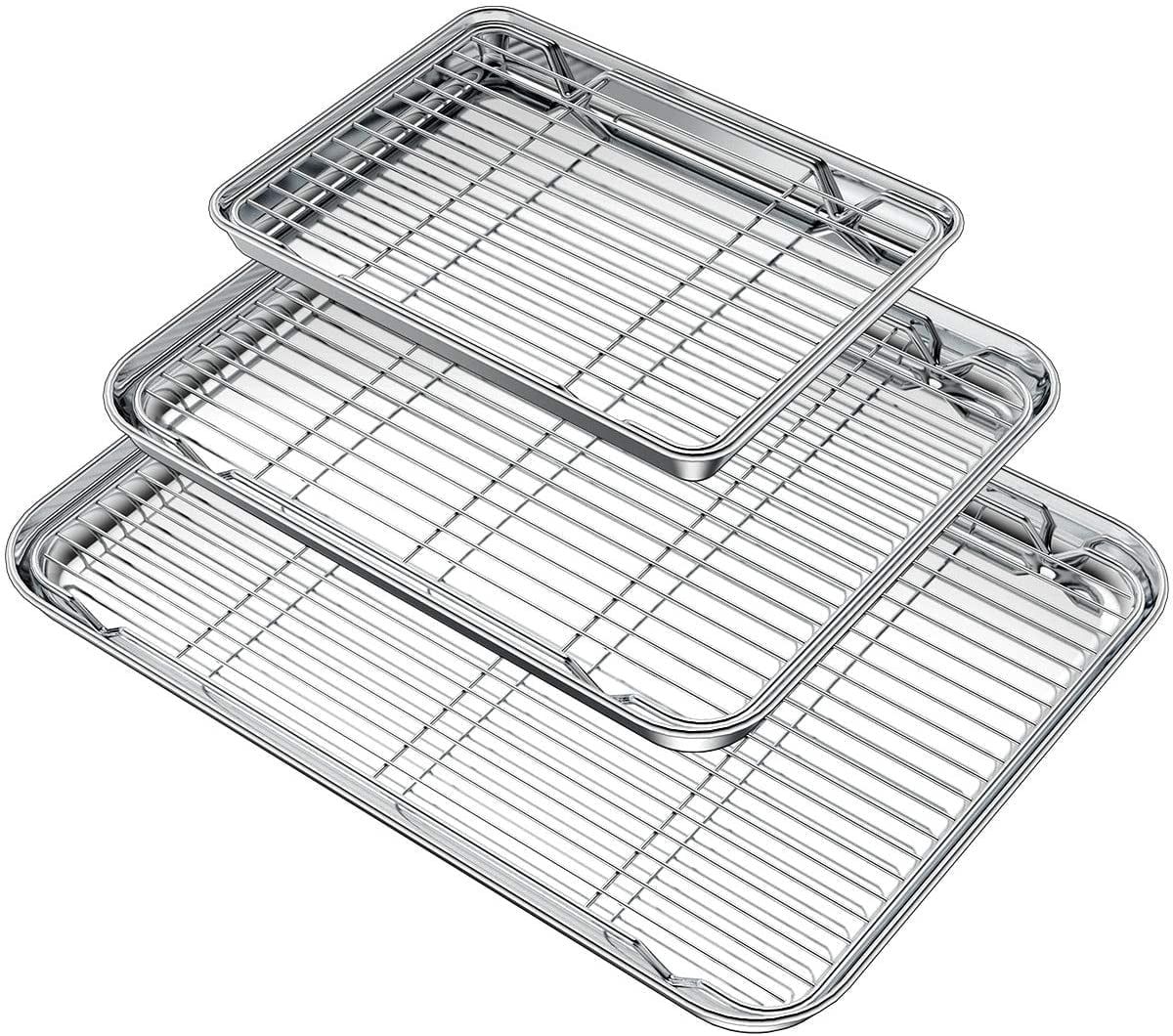 Stainless Steel Non-Stick Baking Sheet and Rack Set