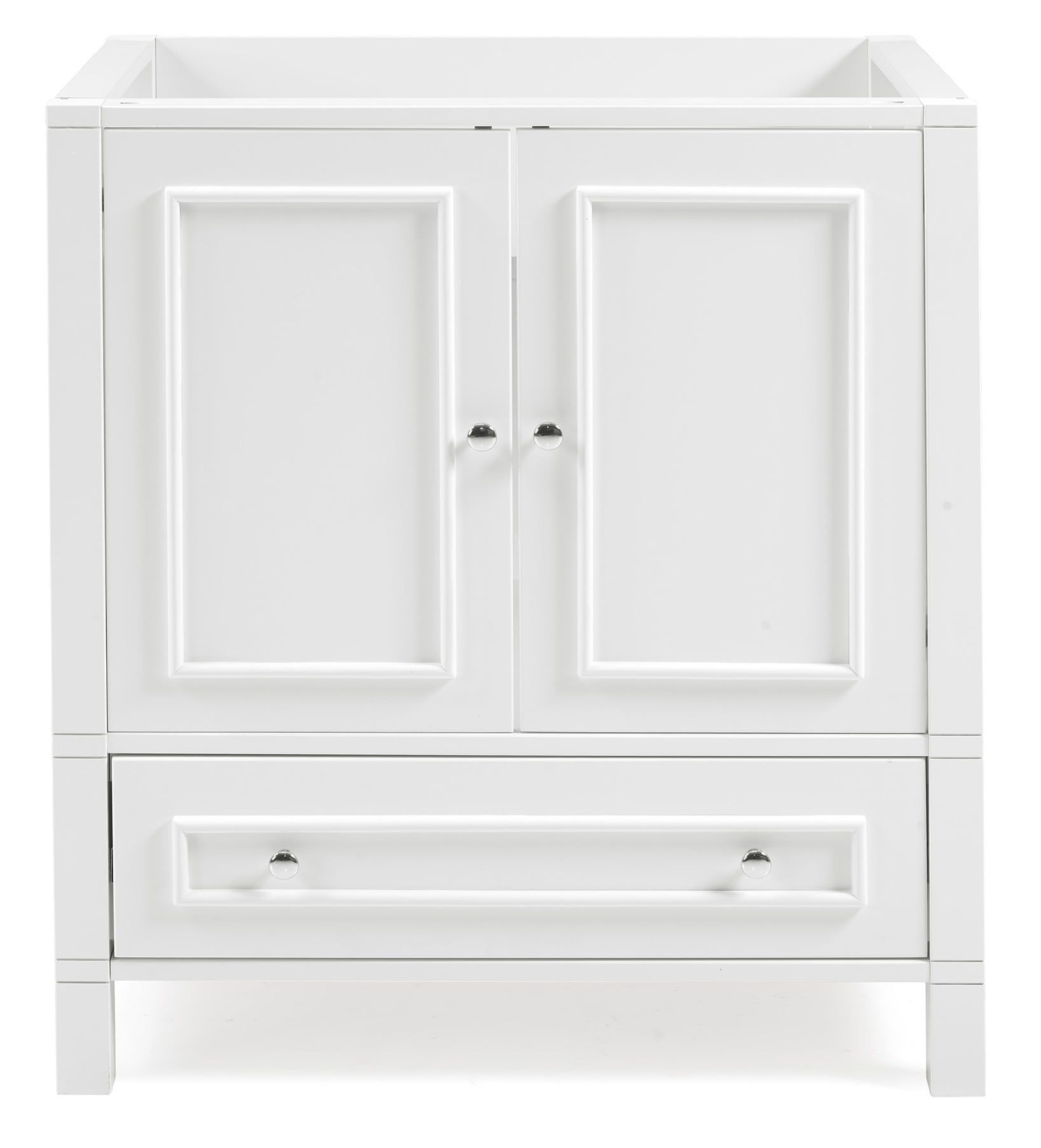 Williamsburg 30" White Pine Vanity Cabinet with Nickel Hardware