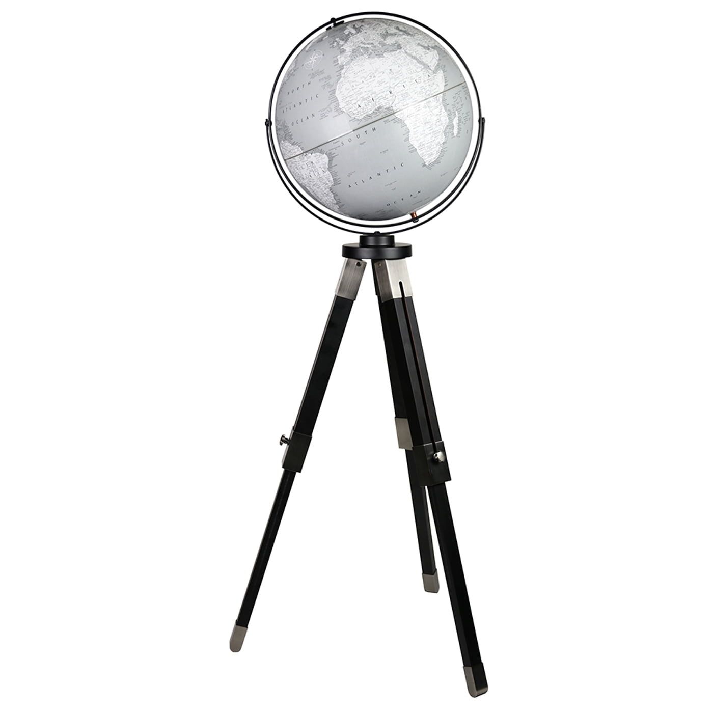 Willston Gray 16" Political Map Floor Globe with Adjustable Tripod Stand