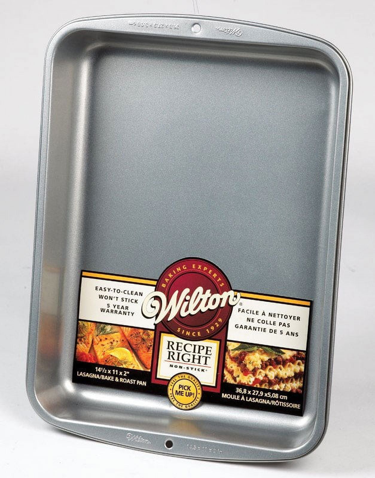 Wilton Silver Non-Stick Steel Lasagna Pan with Handles