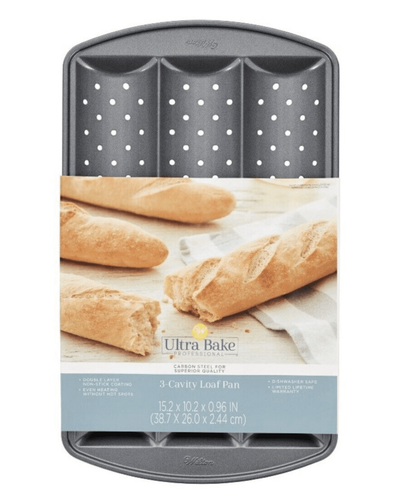 Wilton 3-Cavity Nonstick Carbon Steel Baguette Tray