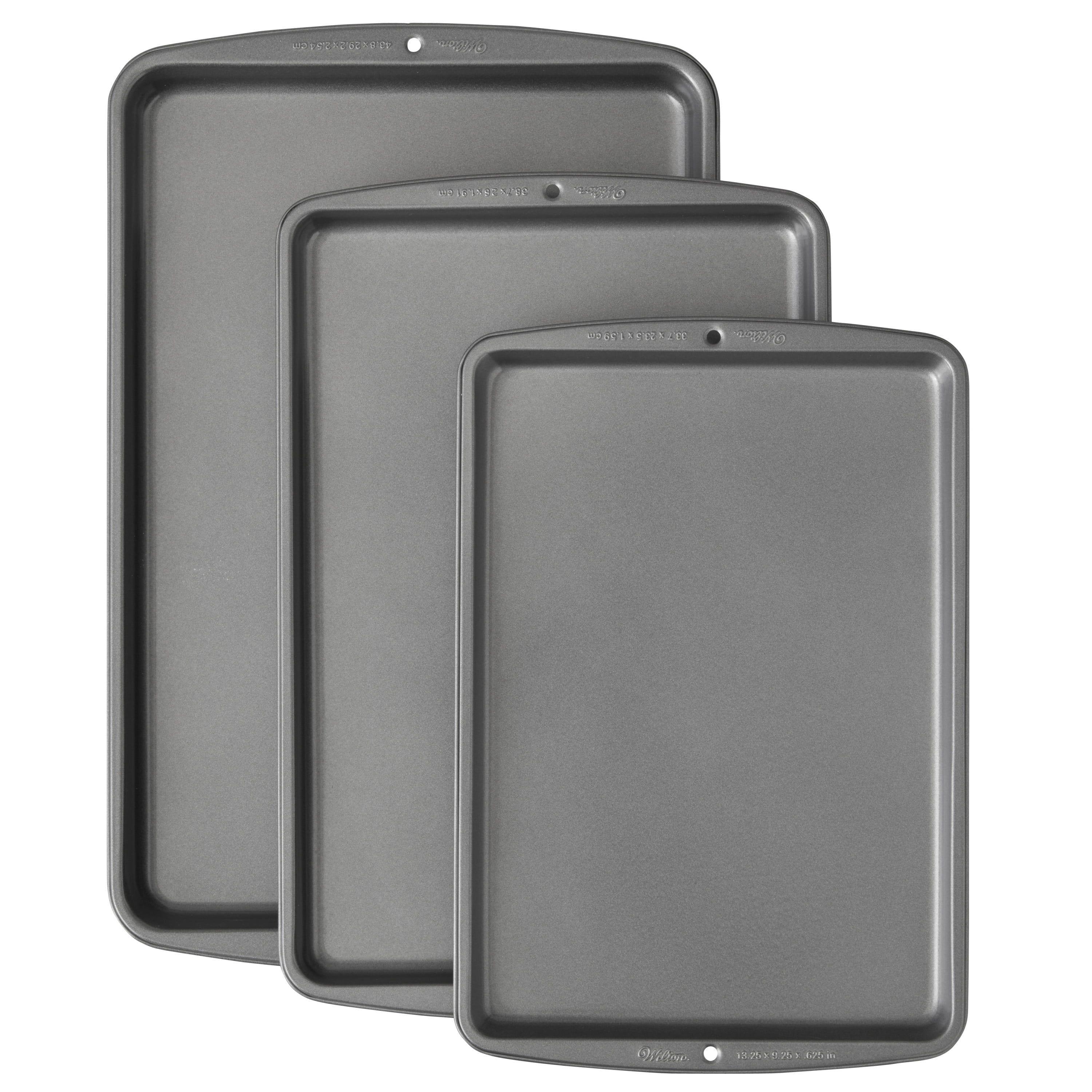 Wilton Non-Stick Steel 3-Piece Baking Sheet Pan Set