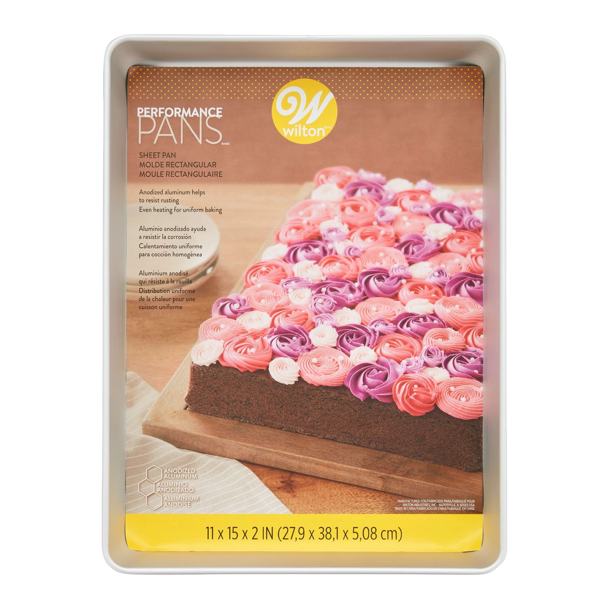 Wilton Silver Aluminum 11x15 Non-Stick Sheet Cake Pan