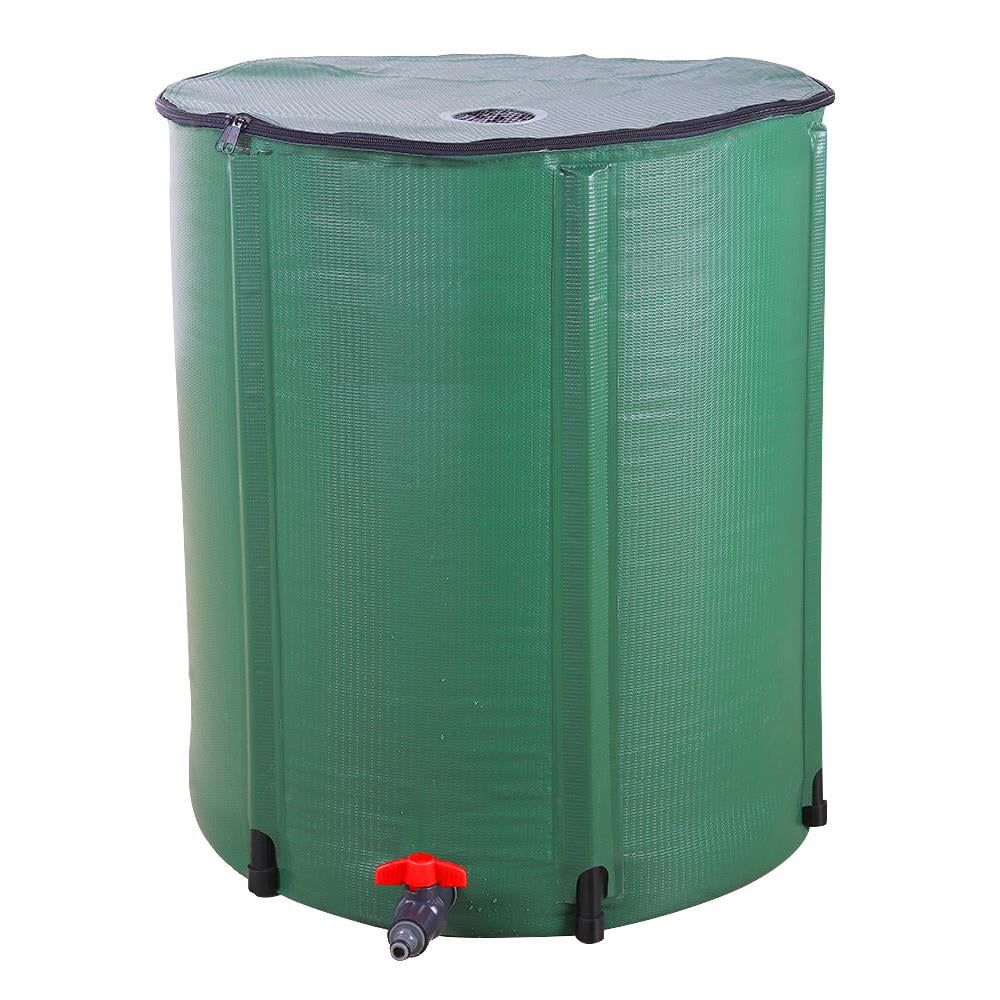 Green 200 Gallon Collapsible PVC Rainwater Collection Barrel