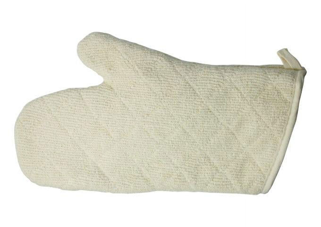 Beige 13" Heat Resistant Silicone Lined Oven Mitt