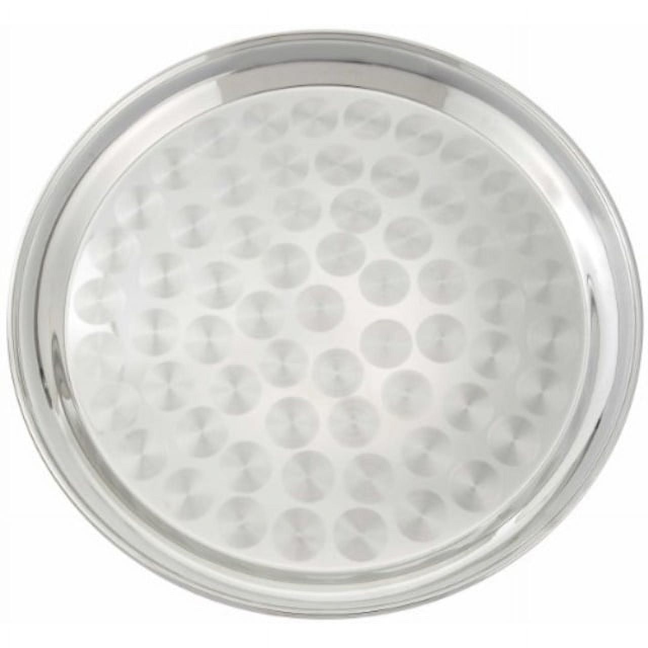 16" Stainless Steel Round Swirl Serving Tray