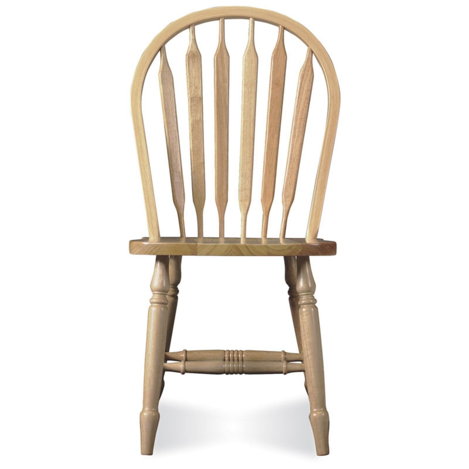 Natural Wood Windsor Arrow Back Dining Chair