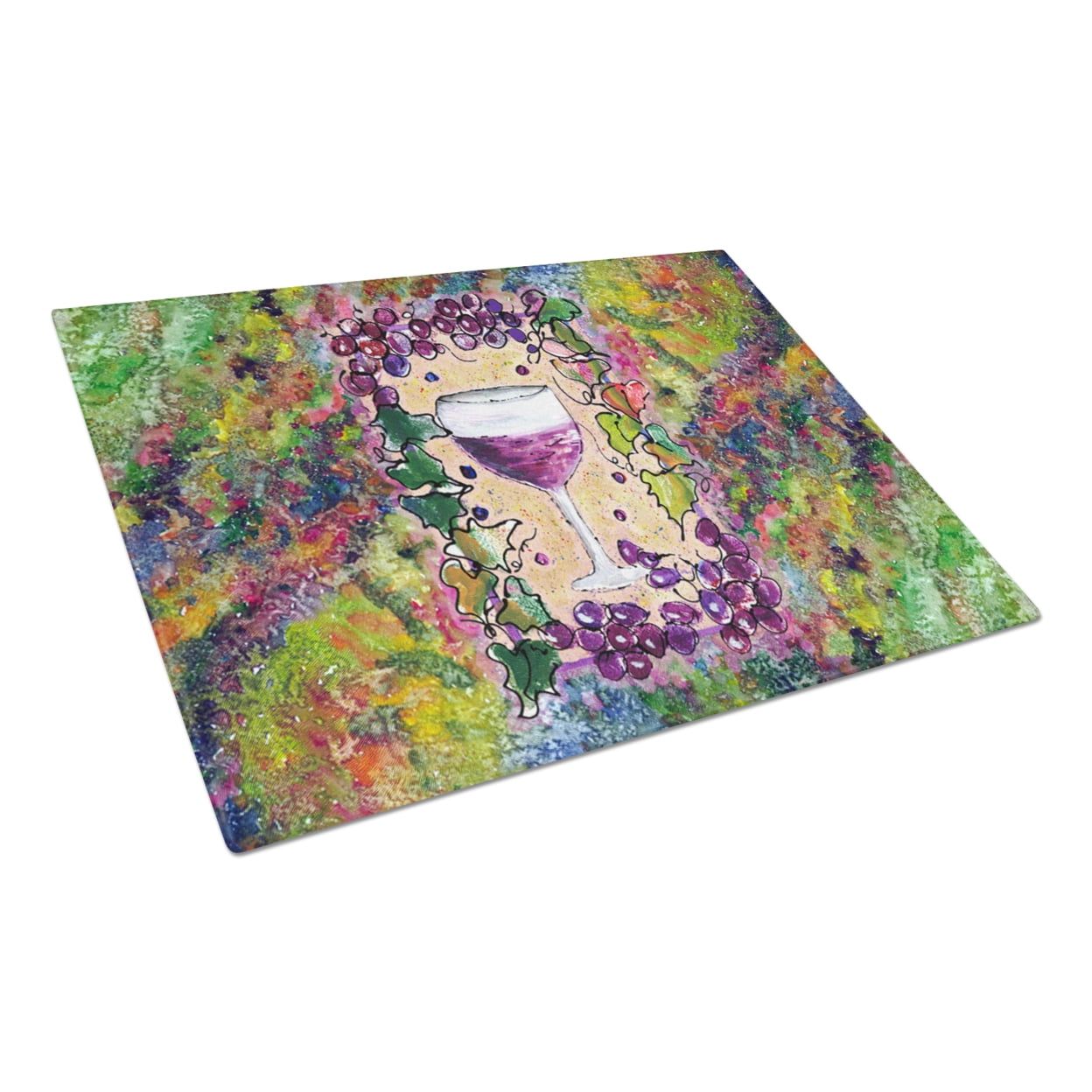 Colorful Tempered Glass Wine Art Cutting Board