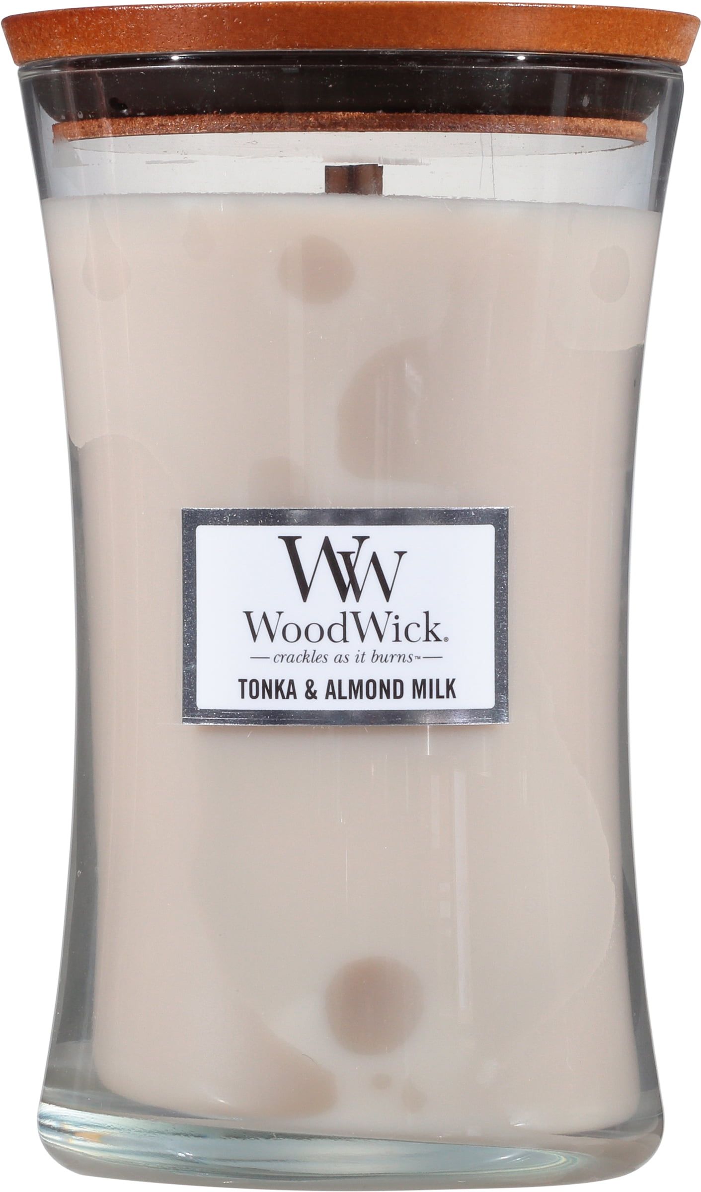 Large Hourglass Soy Candle with Tonka and Almond Milk Scent