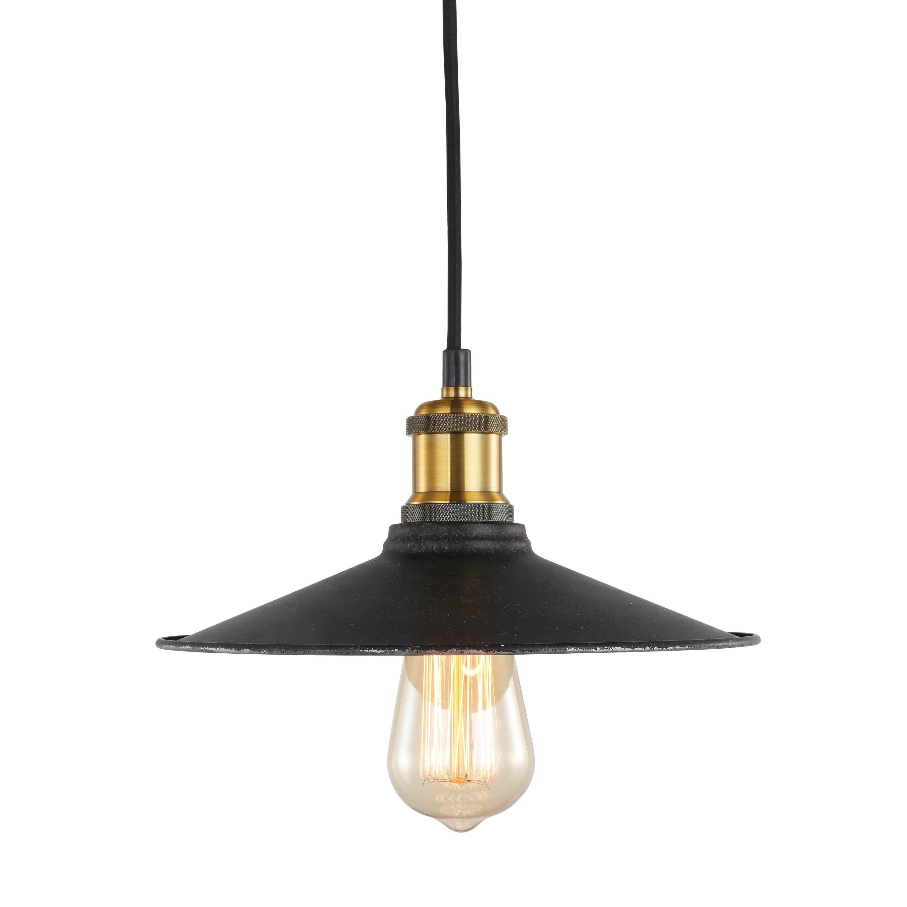 Fulton Brass Mini-Pendant with Vintage Glass Shade