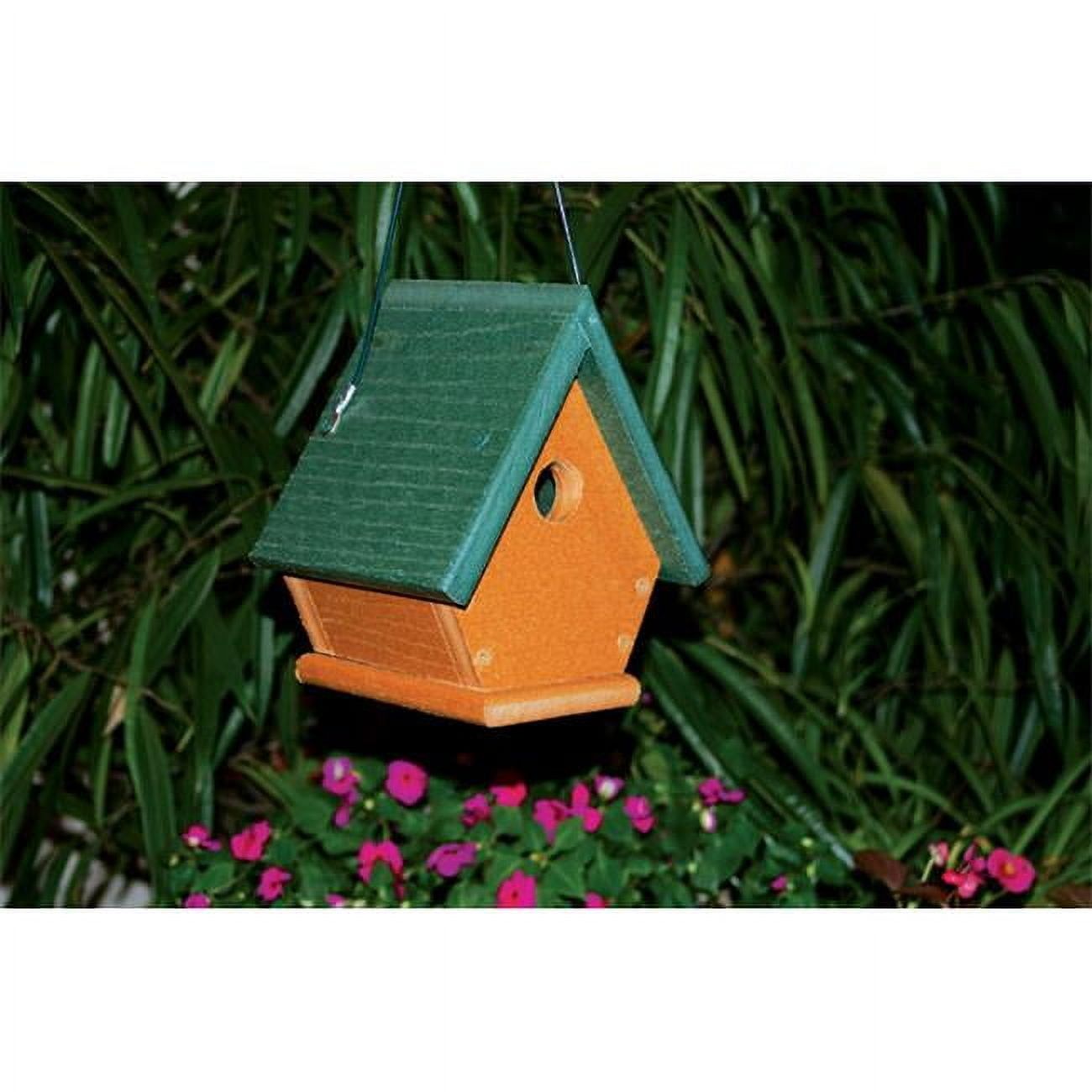 Green and Brown Recycled Plastic Hanging Wren House