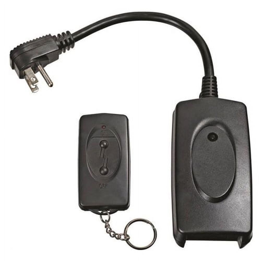 Black Wireless Outdoor Electrical Outlet Switch with Timer