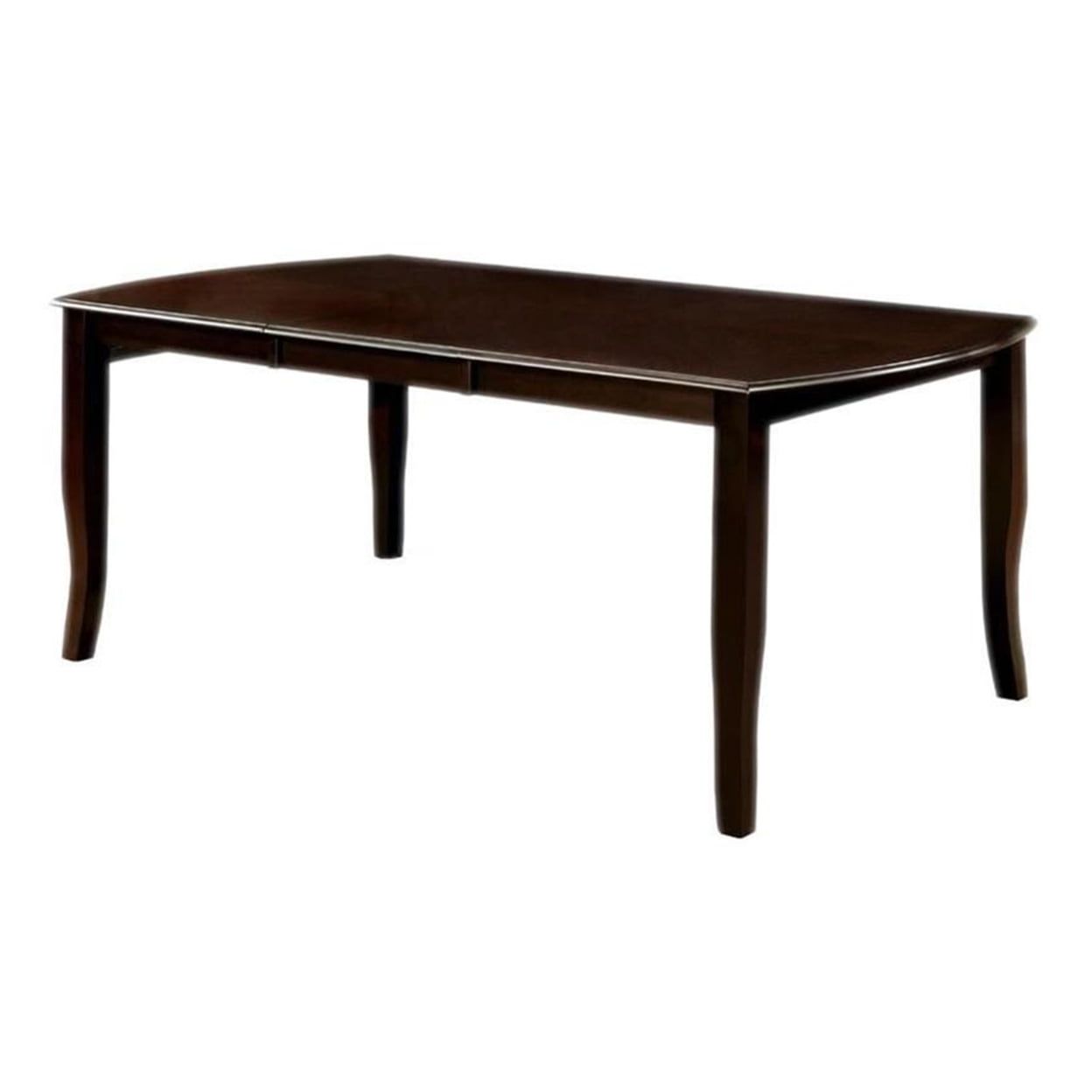 Transitional Dark Cherry Extendable Wood Dining Table, Seats Six