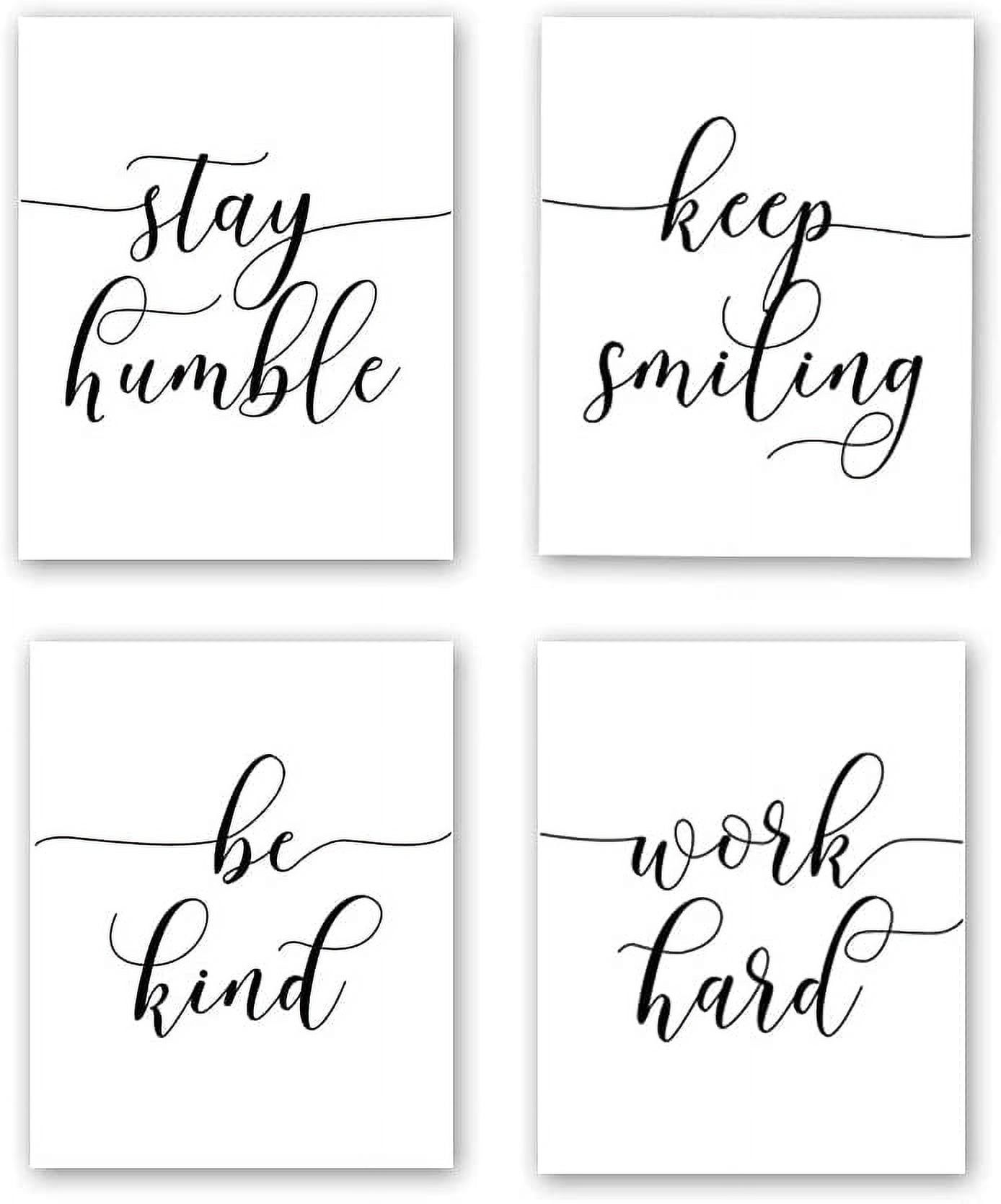 Black and White Motivational Canvas Quote Set for Kids