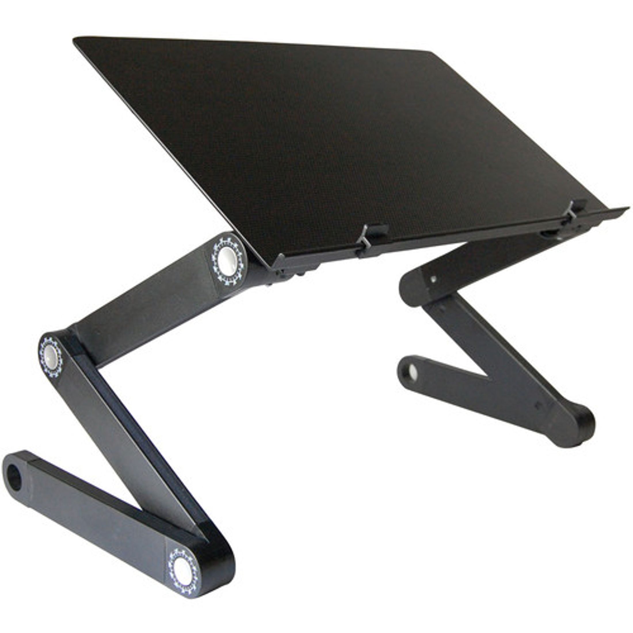 ErgoFlex Pro Adjustable Black Aluminum Laptop Stand, 16"