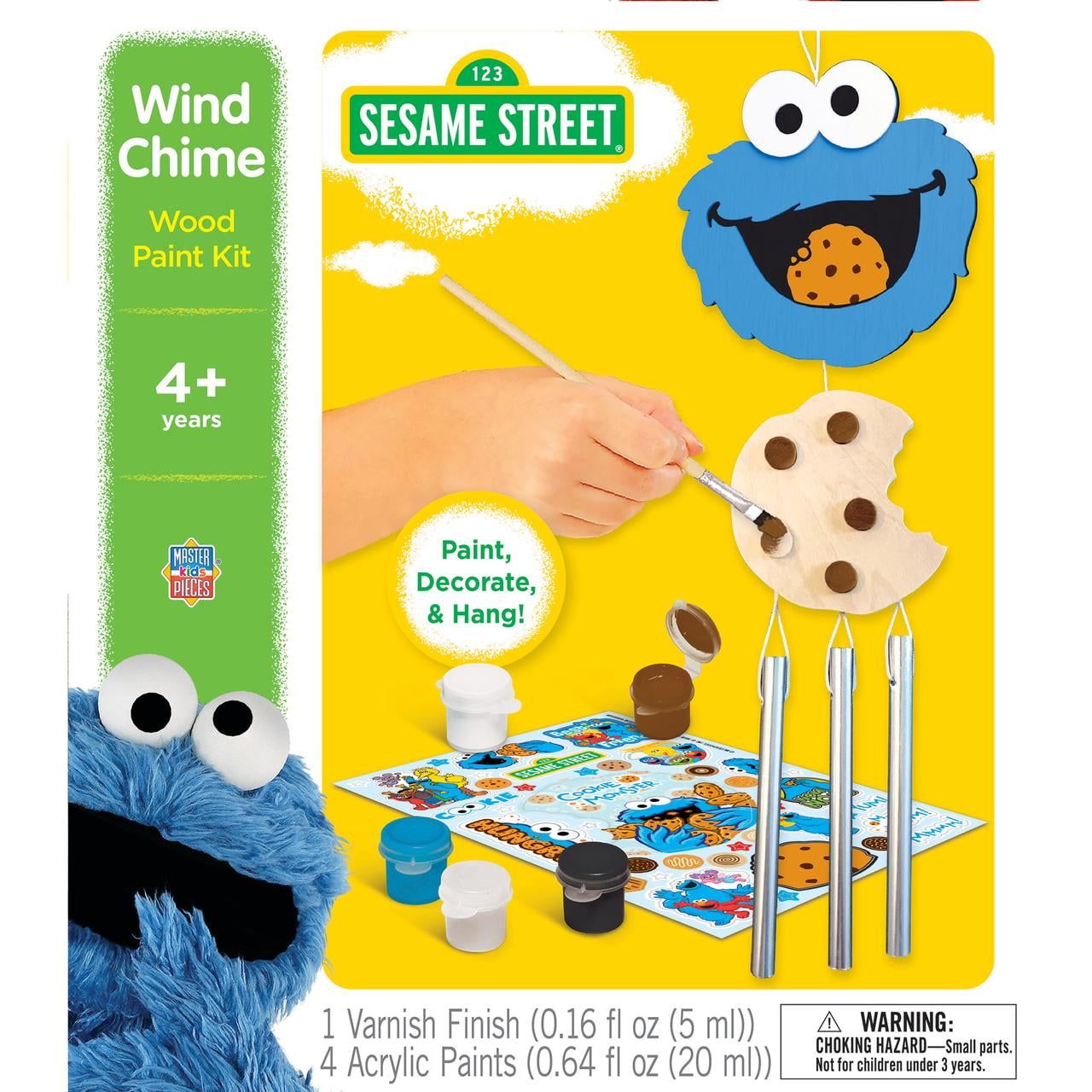 Sesame Street Cookie Monster Wood Wind Chime Paint Kit