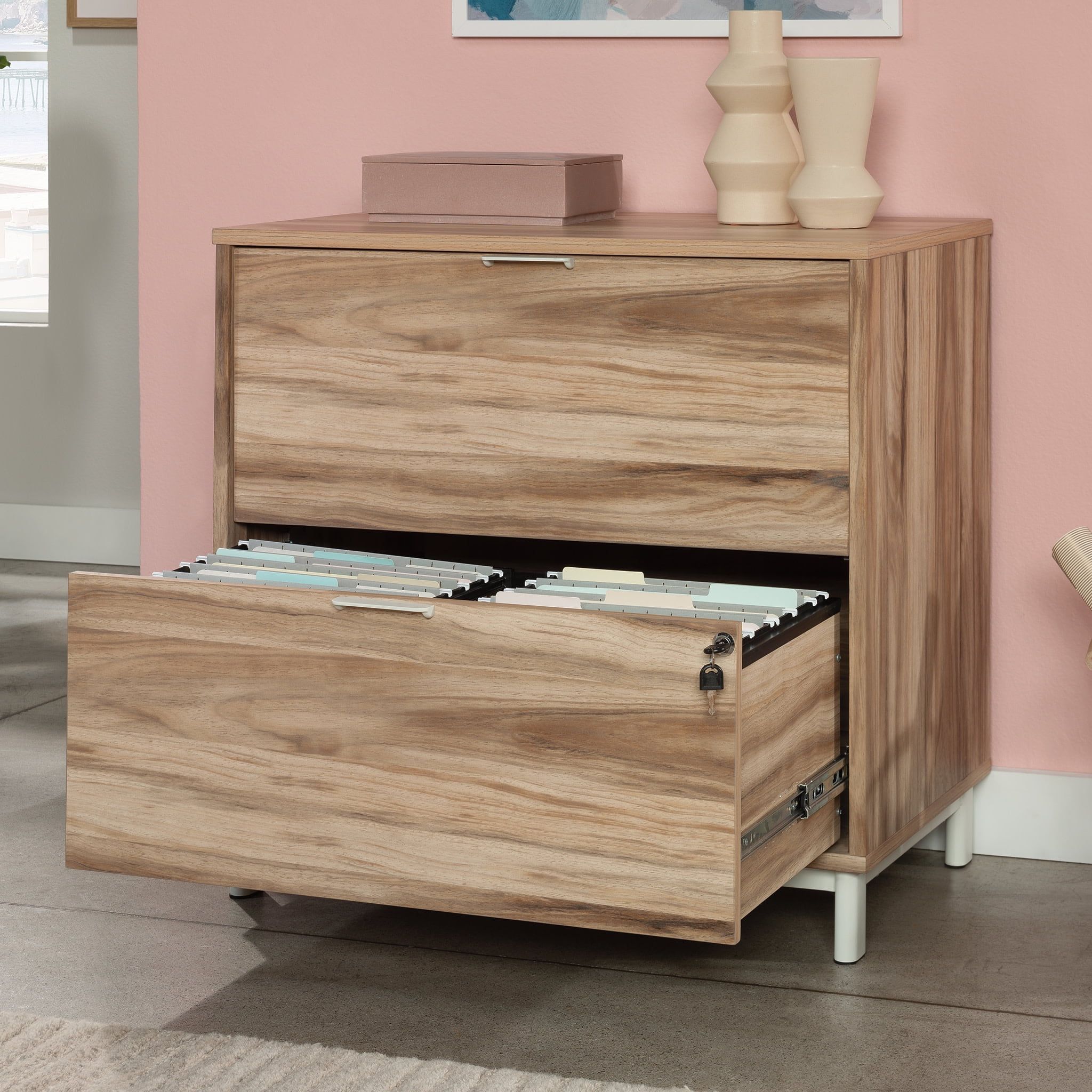 Kiln Acacia 2-Drawer Lockable Lateral File Cabinet