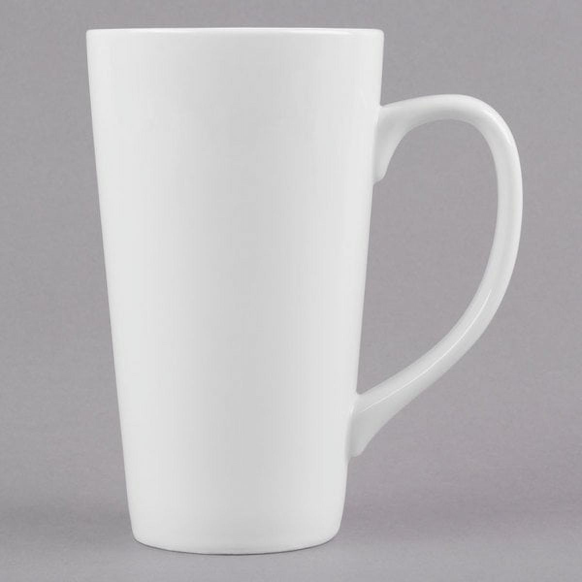 Ultra Bright White Ceramic Tall Bistro Mug 10 oz