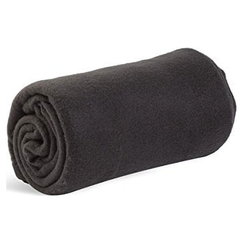 Black Lightweight Microfleece Travel Throw Blanket 50x60 Inch