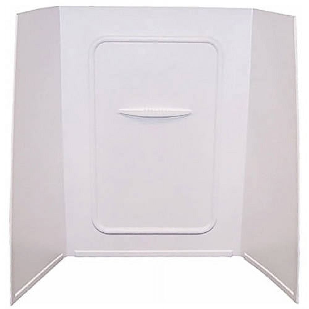 White Smooth Surface 24" x 36" x 59" Bathtub Surround