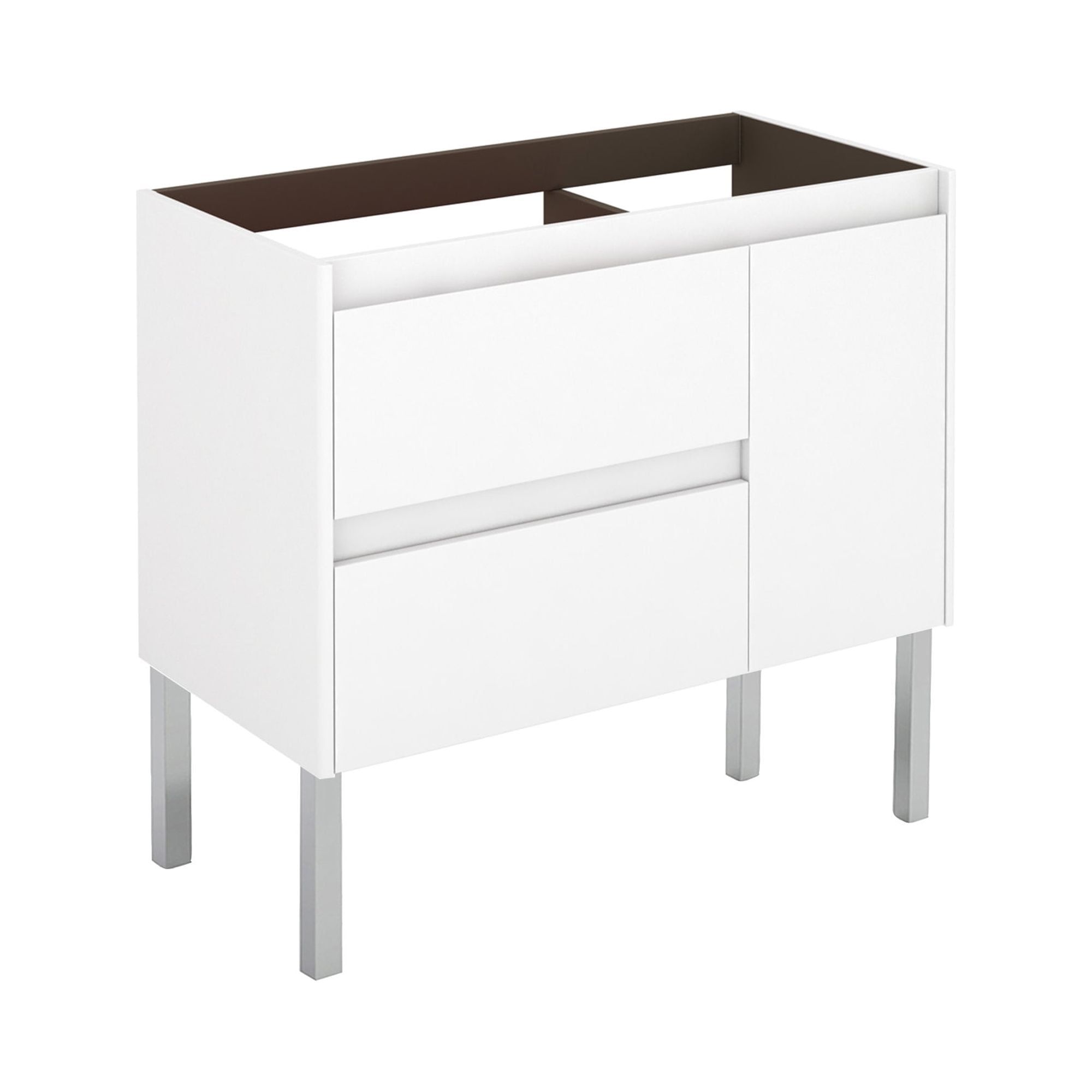 Ambra 35'' Glossy White Freestanding Bathroom Vanity Base