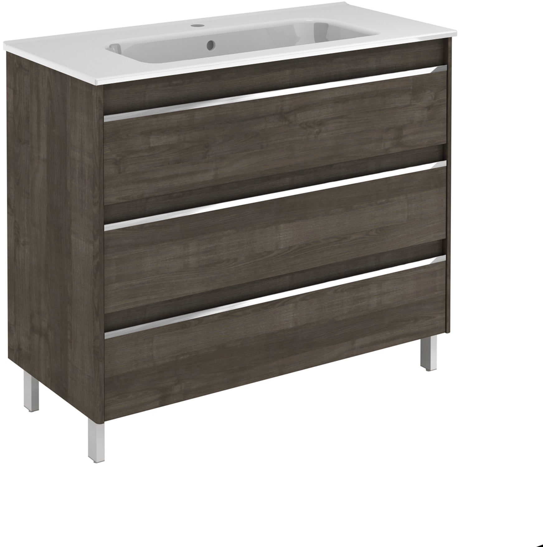 Samara Ash 40" Freestanding Single Vanity with Ceramic Sink