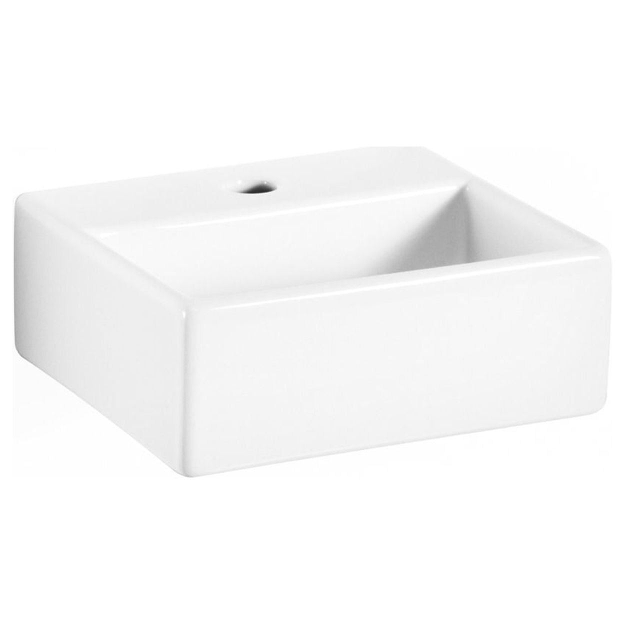 Quarelo White Ceramic Wall-Mount Bathroom Sink