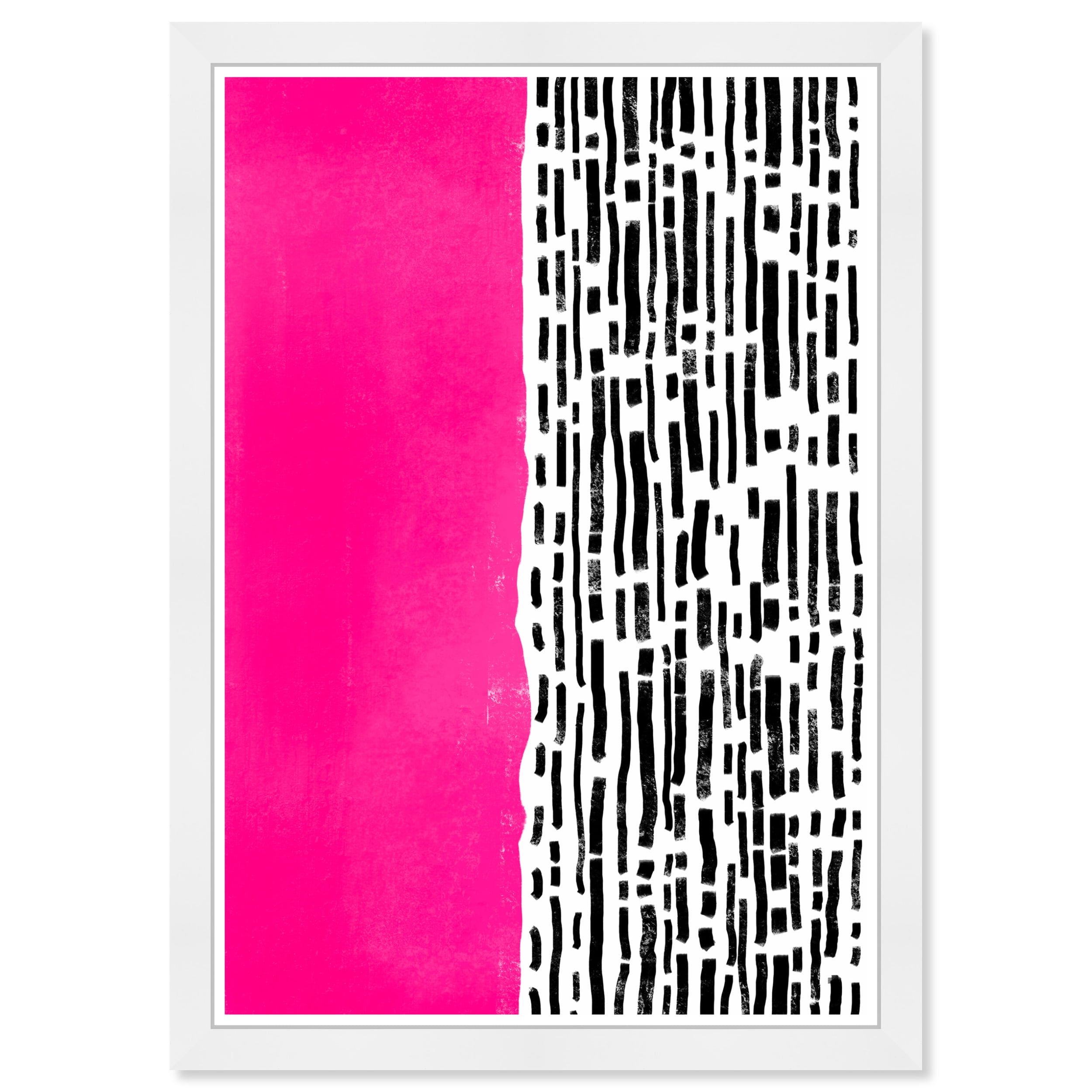 Magenta and Black Abstract Canvas Wall Art 13x19