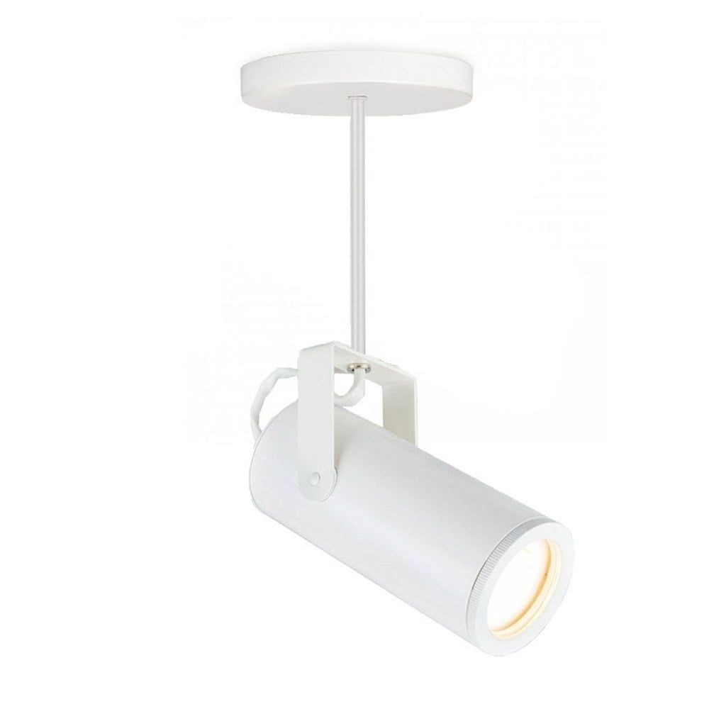 White Die-Cast Aluminum LED Monopoint Spot Light with Extension