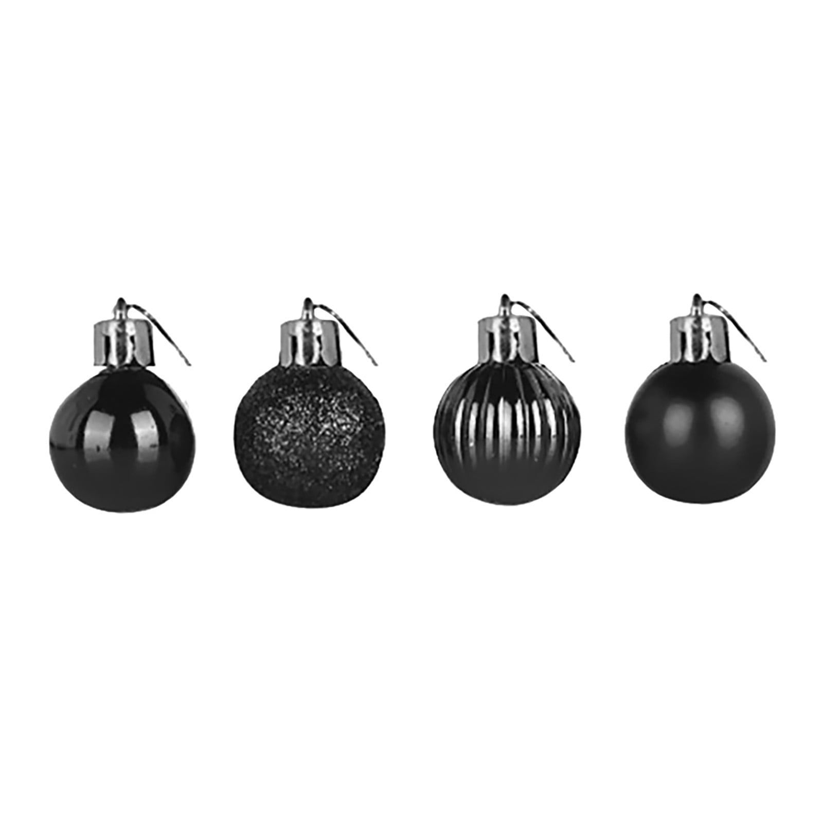 XEEJARUI Hangs 24Pcs Christmas Balls Ornaments Party Xmas Tree Decorations Hanging Ornament (Black )