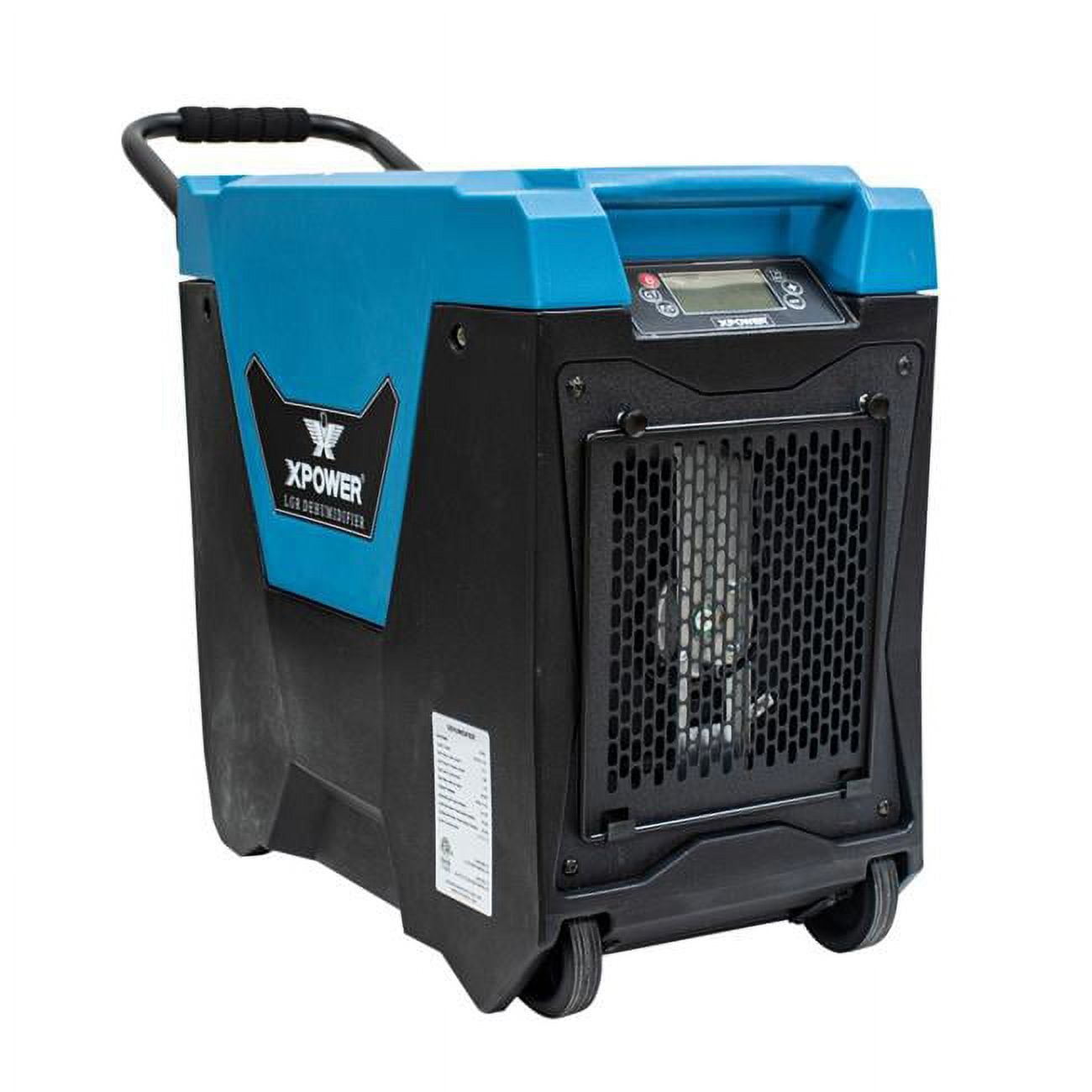 XPOWER 145-Pint Blue Commercial Dehumidifier with Pump